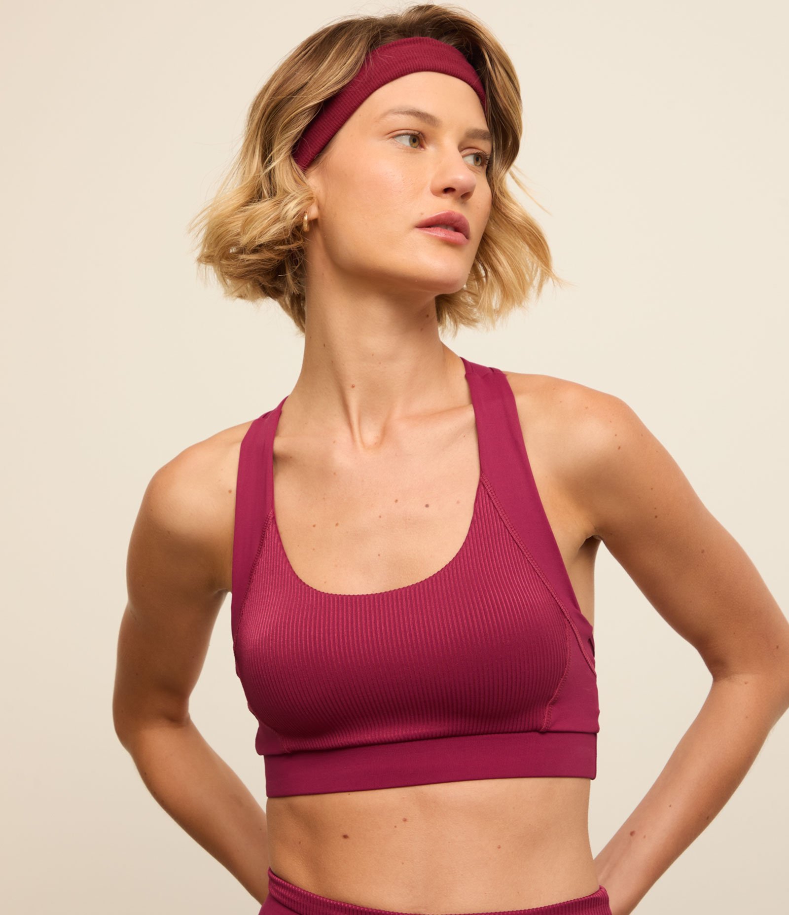 Top Nadador Esportivo com Bojo Canelado Vermelho 4