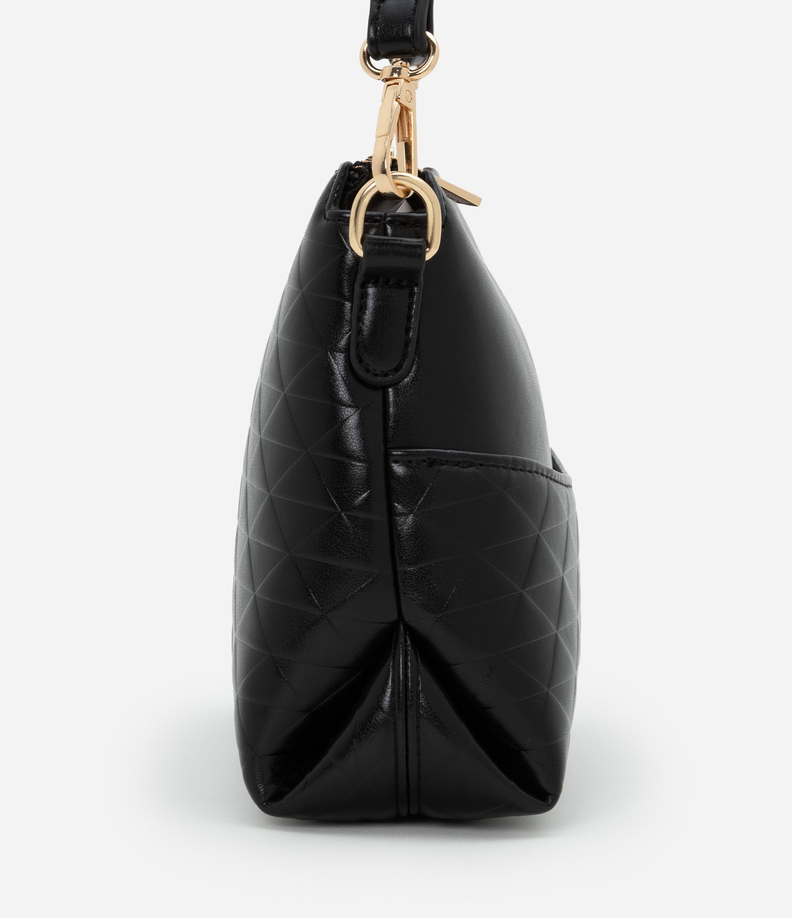 Bolsa Pequena em PU com Textura Embossed Preto 2