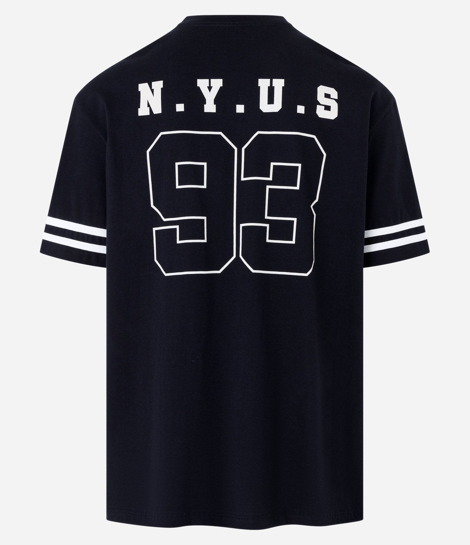Camiseta Relaxed em Algodão com Listras e Estampa NYUS 93 6