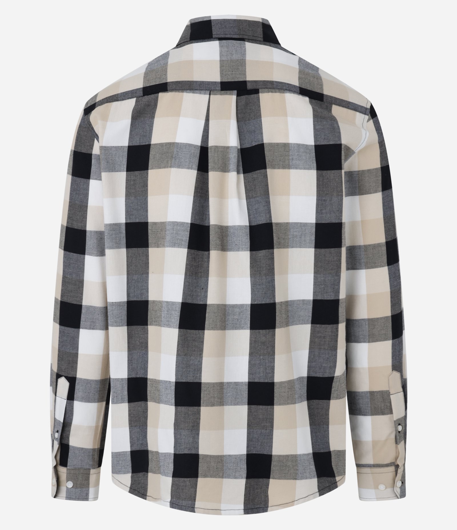 Camisa Regular em Flanela com Estampa Xadrez Cinza/Amarelo/Bege 5
