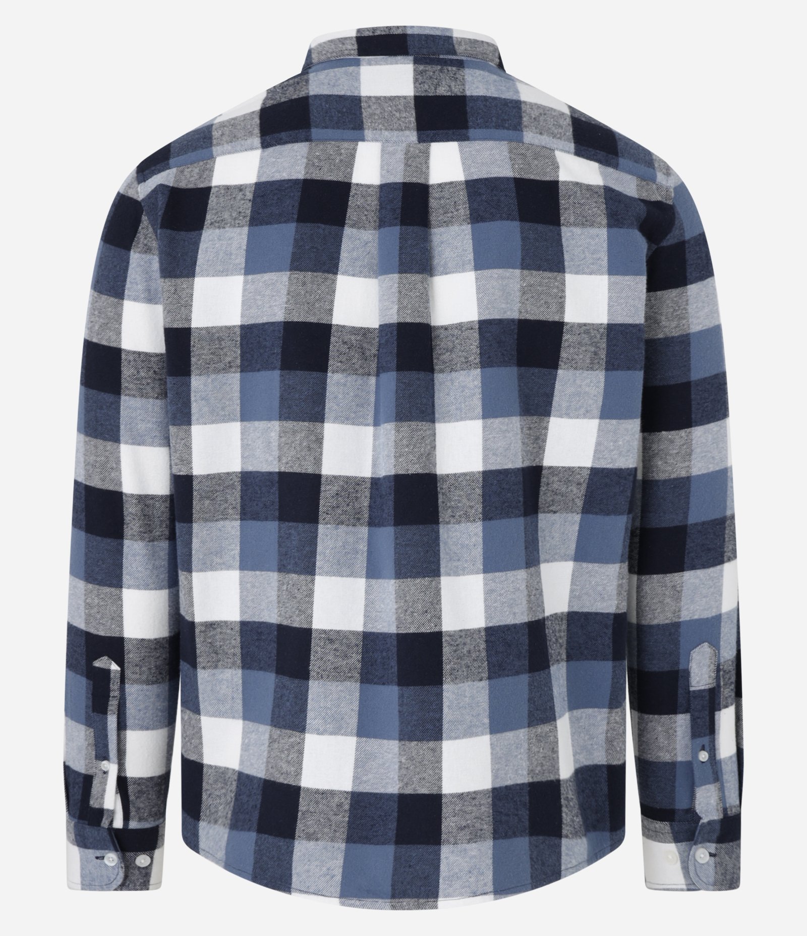 Camisa Comfort em Algodão com Estampa Xadrez e Manga Longa Azul/Cinza/Off White 7