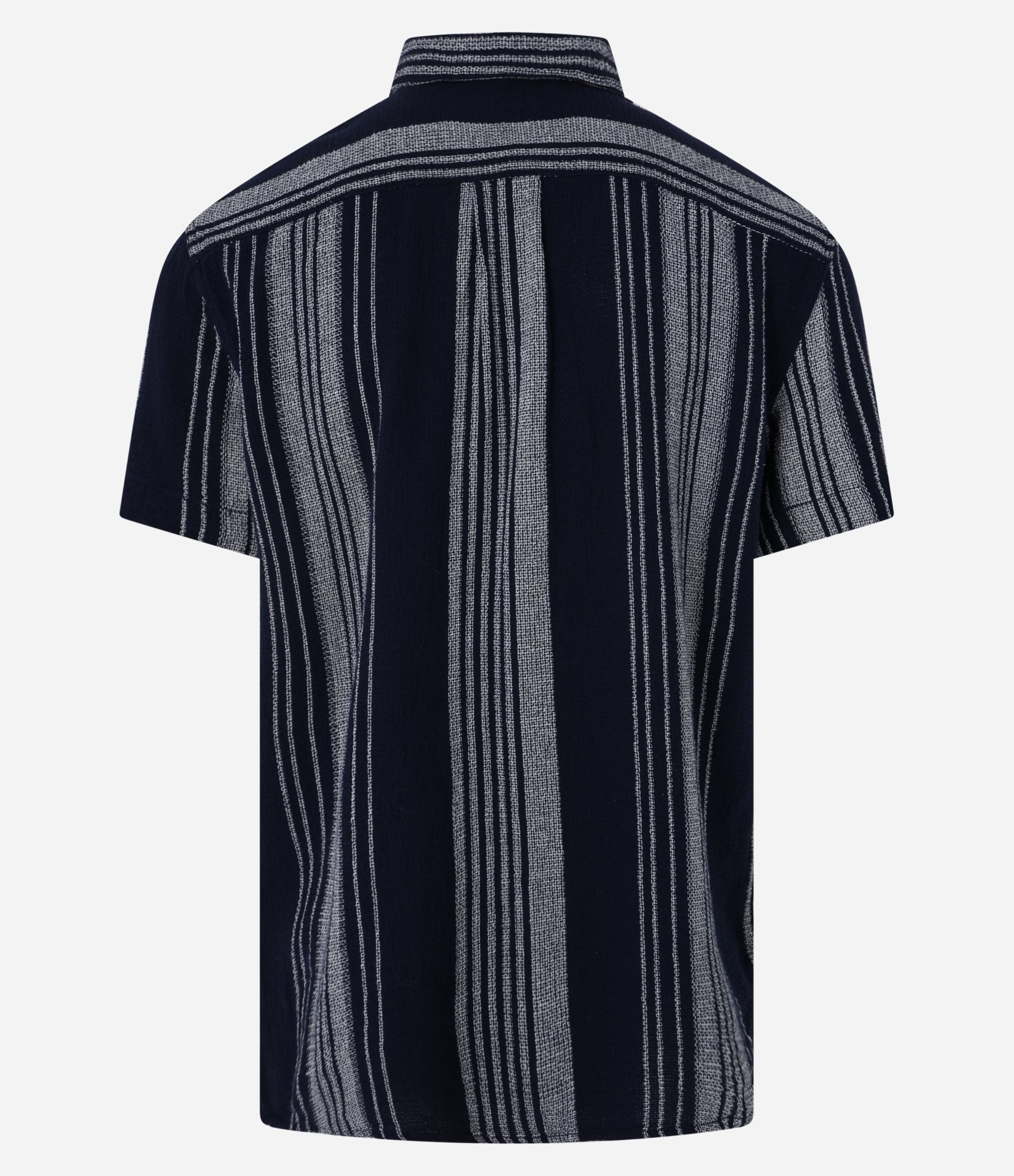 Camisa em Algodão com Textura e Listras Diversas Preto 2