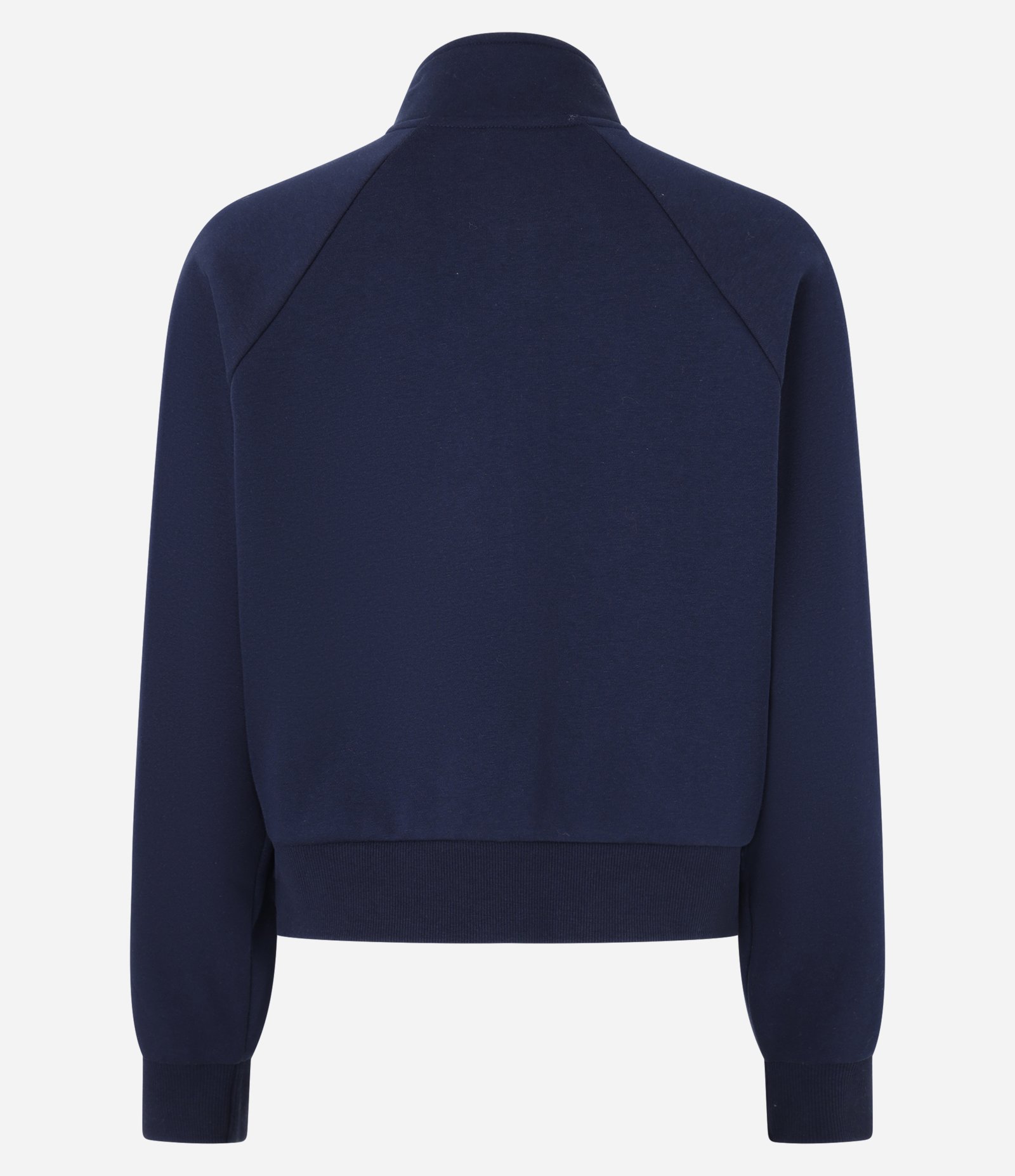 Casaco Moletom com Gola Alta e Detalhe Contrastante Azul 4