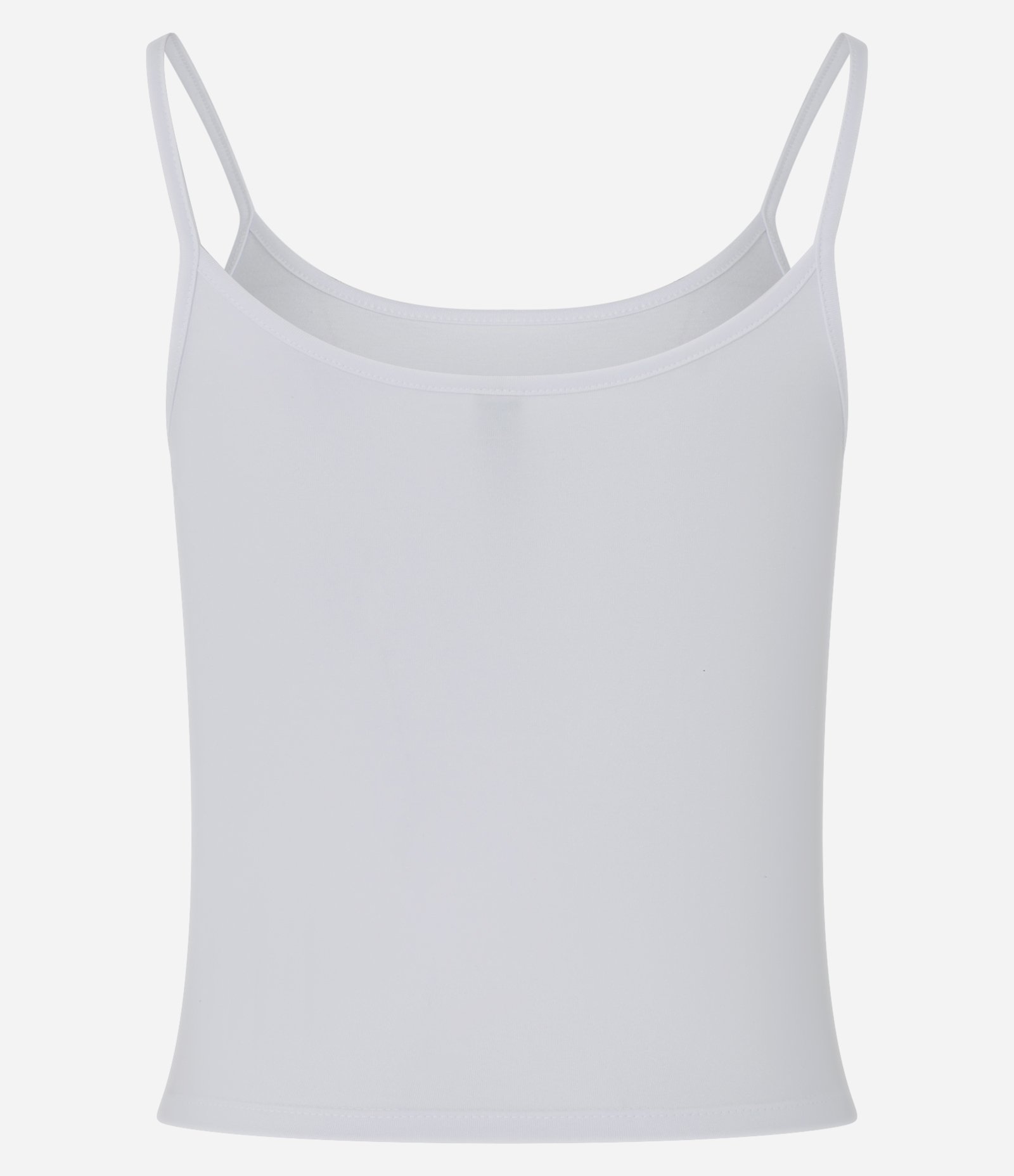 Blusa Cropped em Algodão com Alça Fina Branco 6