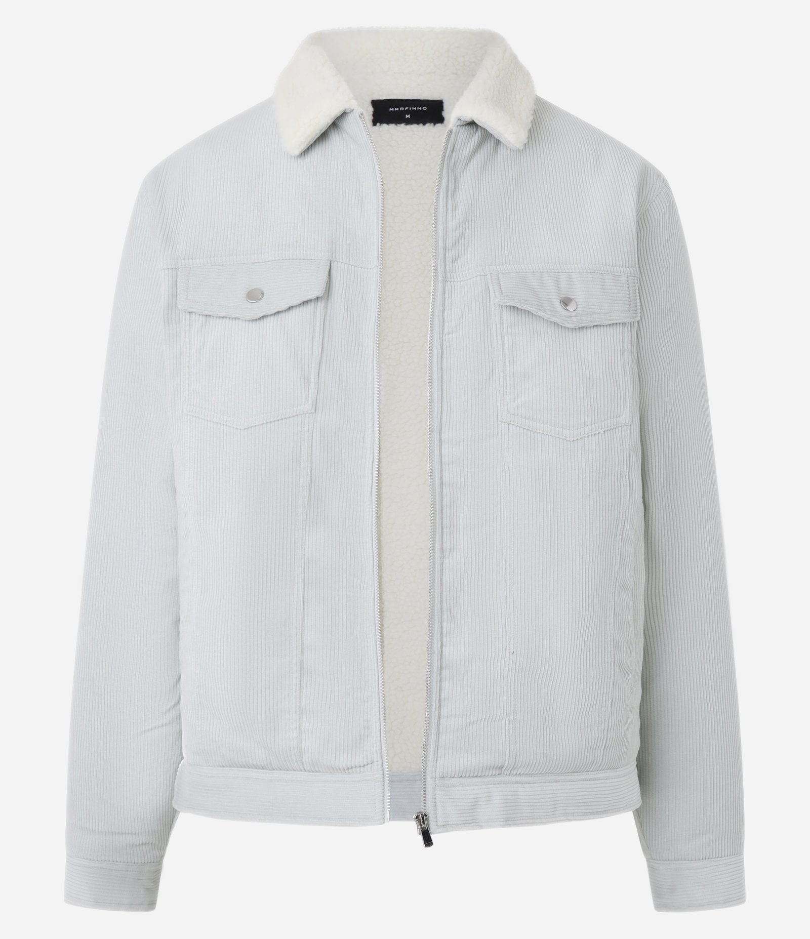 Jaqueta em Veludo com Sherpa Azul 6