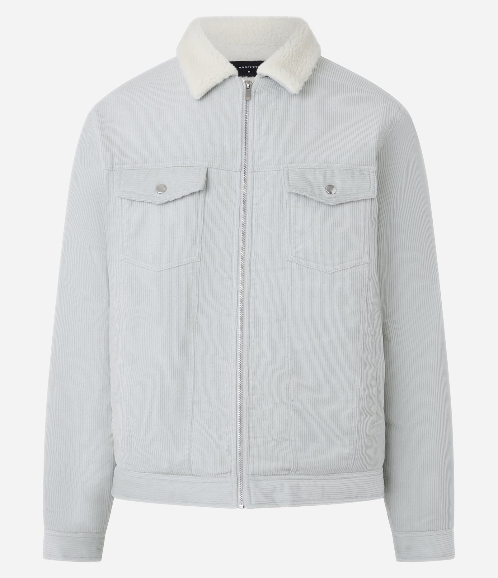 Jaqueta em Veludo com Sherpa Azul 7