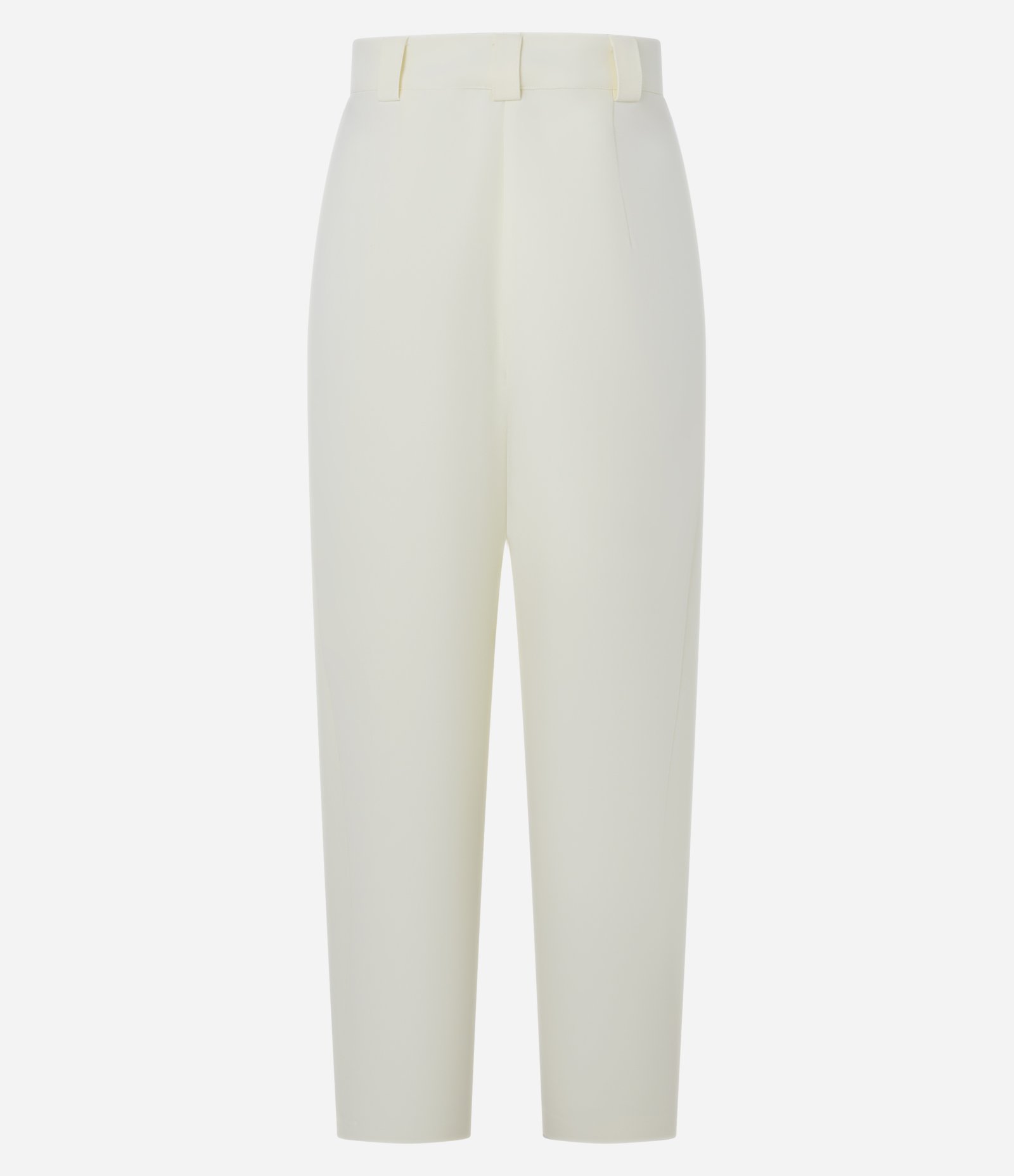 Calça Cenoura de Alfaiataria com Pregas na Barra Off White 7