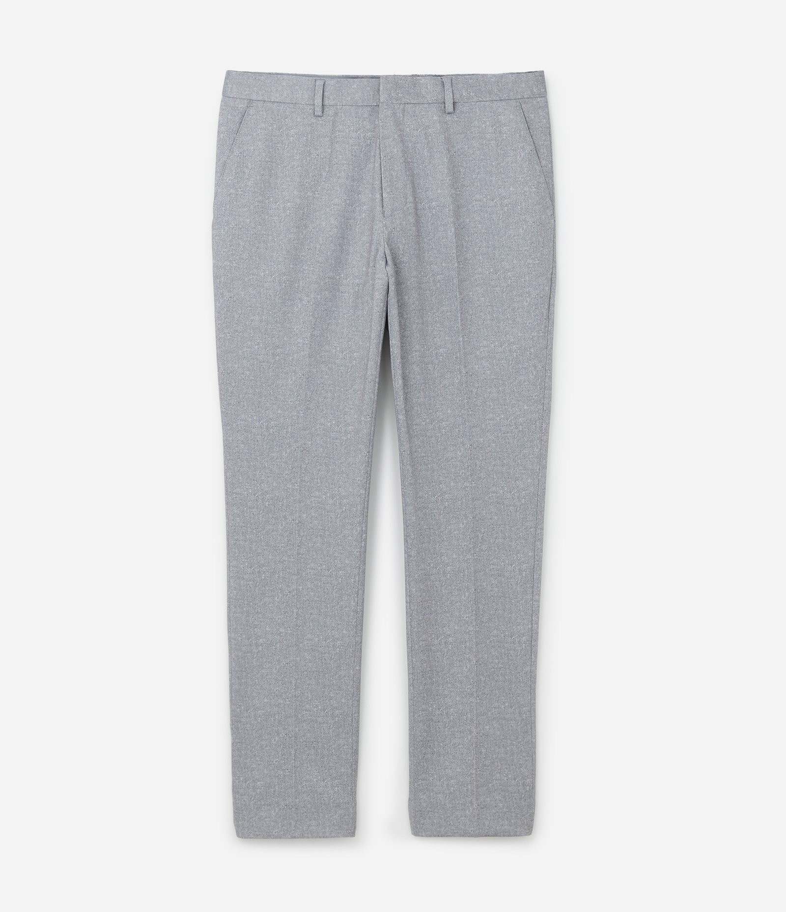 Calça Social Básica em Tricoline com Passantes e Bolsos Cinza 5