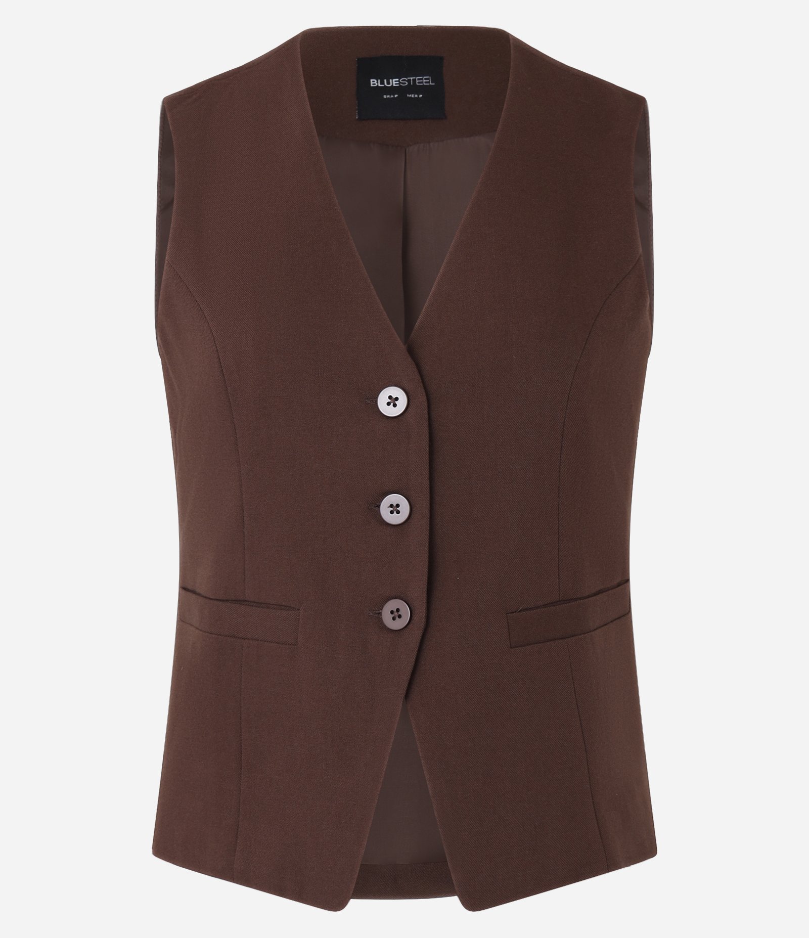 Colete Alongado Alfaiatado com Botões Frontais 5