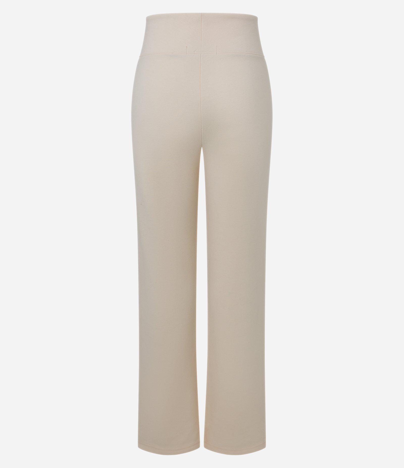 Calça Flare em Moletinho com Forro Fleece Bege 6