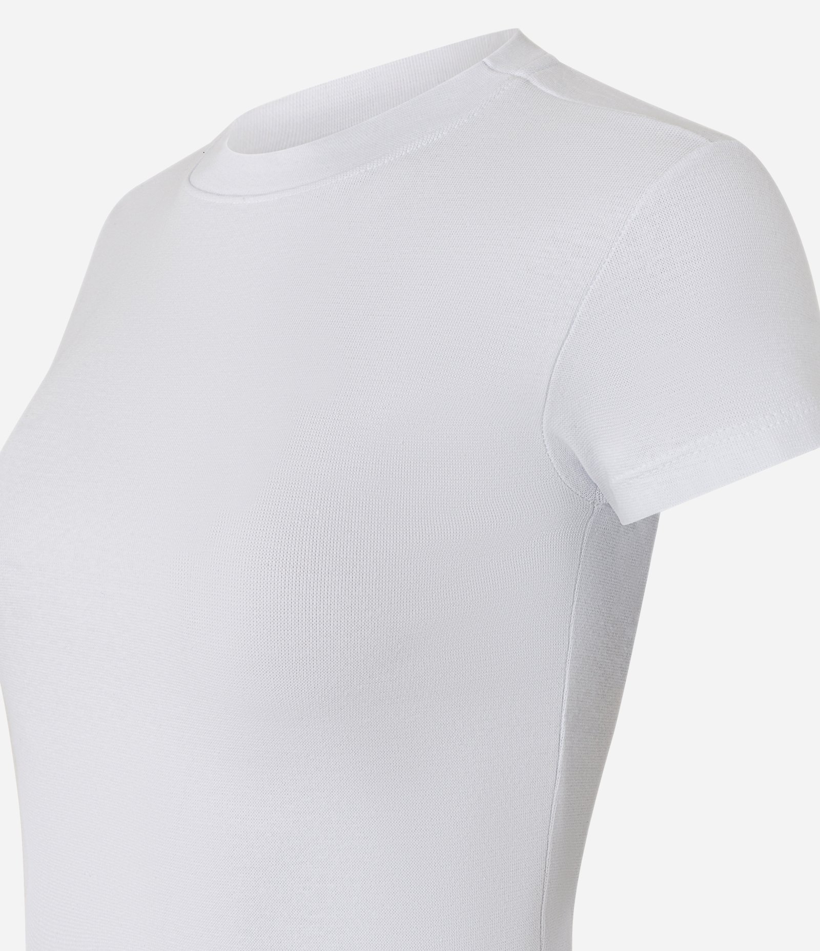 Blusa Básica Justinha e Alongada em Ribana Branco 5
