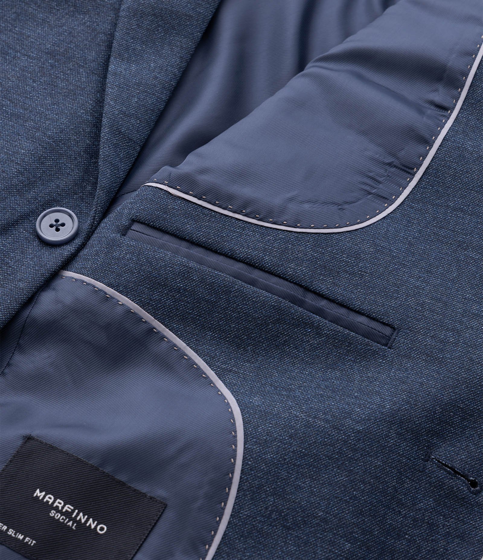 Paletó Alfaiatado em Viscose com Elastano Azul Marinho 9