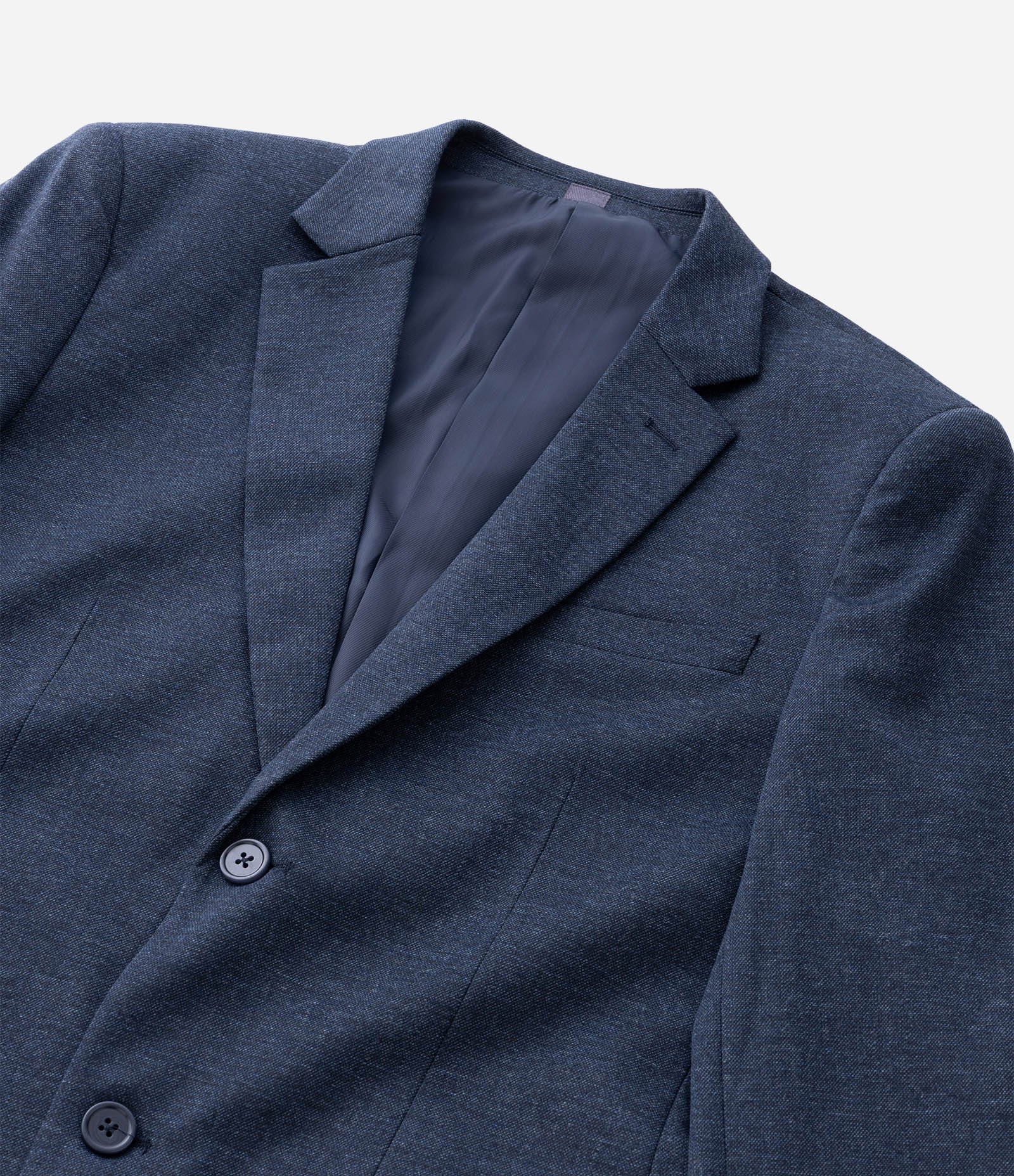 Paletó Alfaiatado em Viscose com Elastano Azul Marinho 12