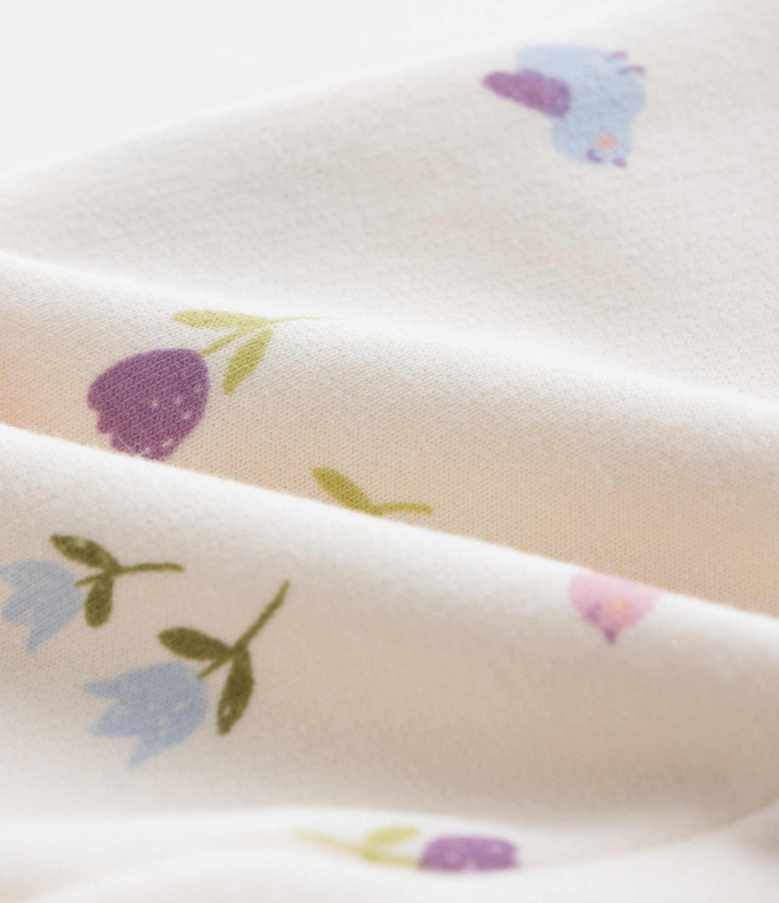 Calça Legging Infantil com Cós Dobrado e Estampa Floral - Tam 0 a 18 meses Bege 3