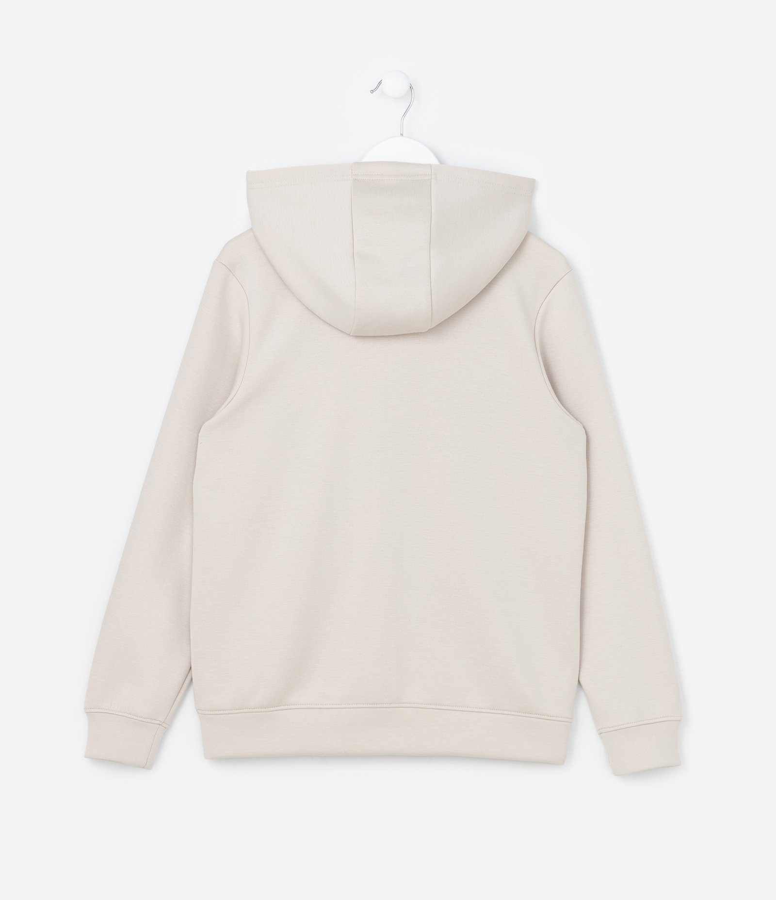 Jaqueta Infantil em Malha Dupla com Capuz - Tam 5 a 14 Anos Bege 3