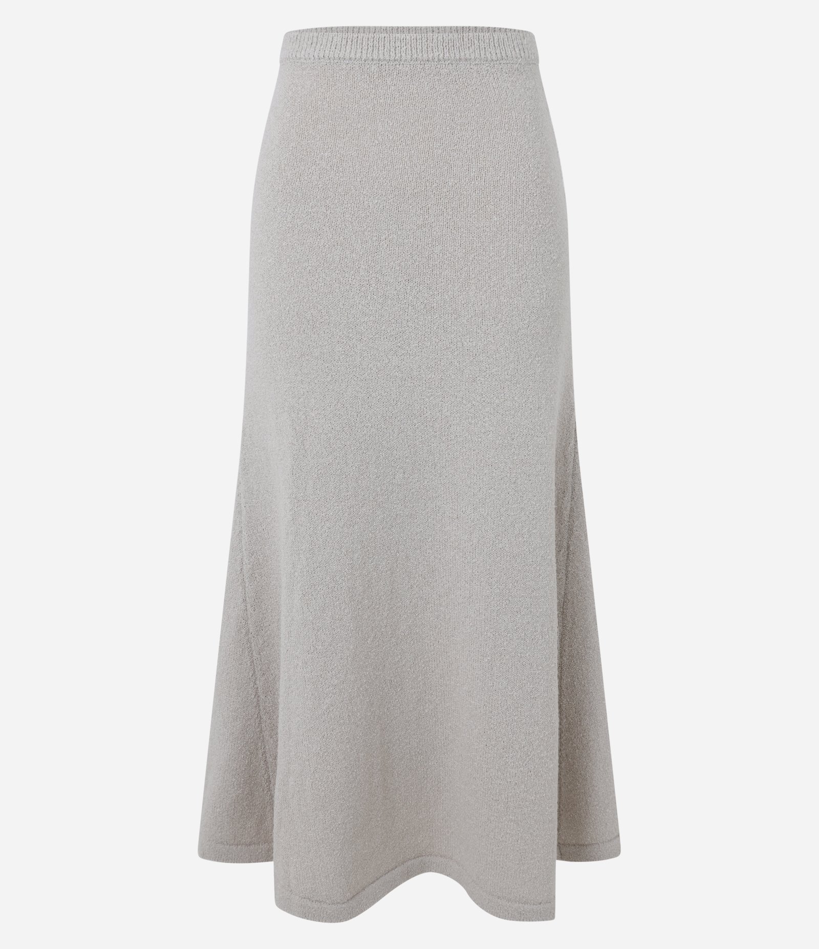 Saia Midi em Tricot com Cós Elástico Cinza 5