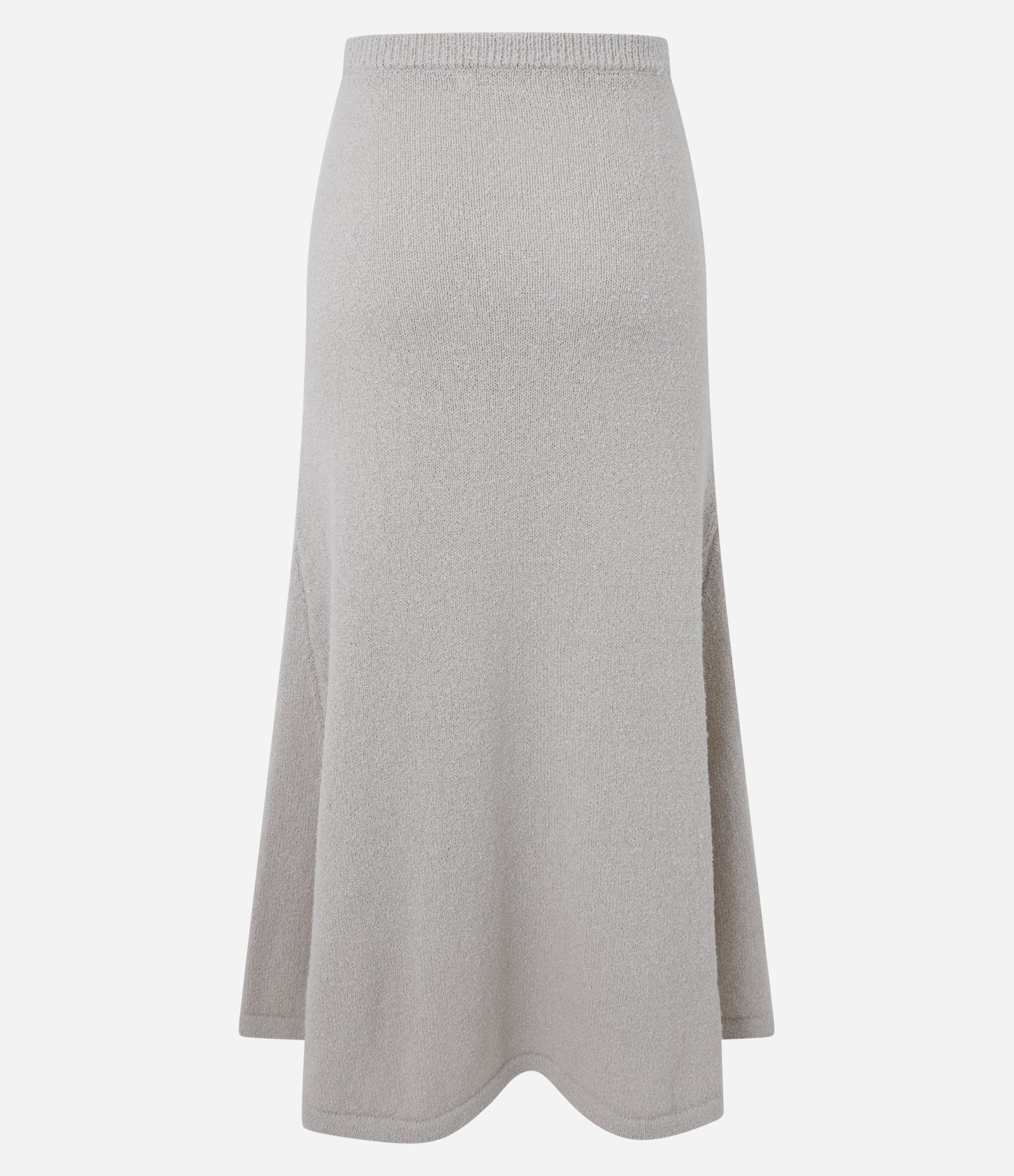 Saia Midi em Tricot com Cós Elástico Cinza 7