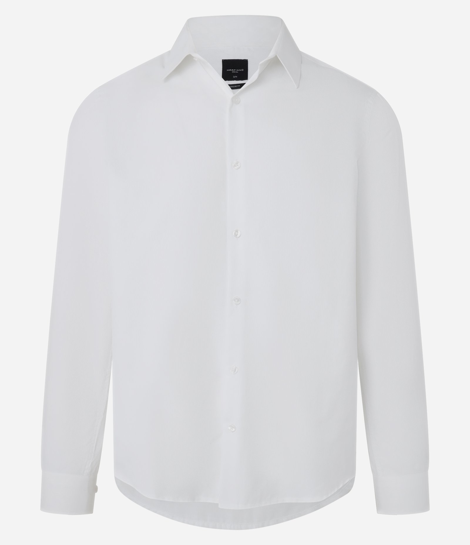 Camisa Regular com Textura Canelada Branco 5