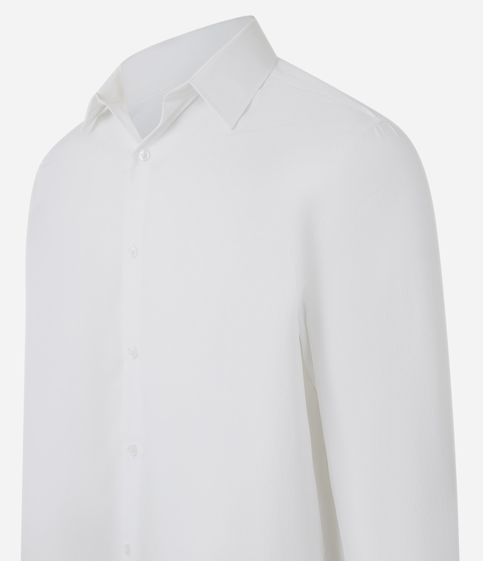 Camisa Regular com Textura Canelada Branco 6