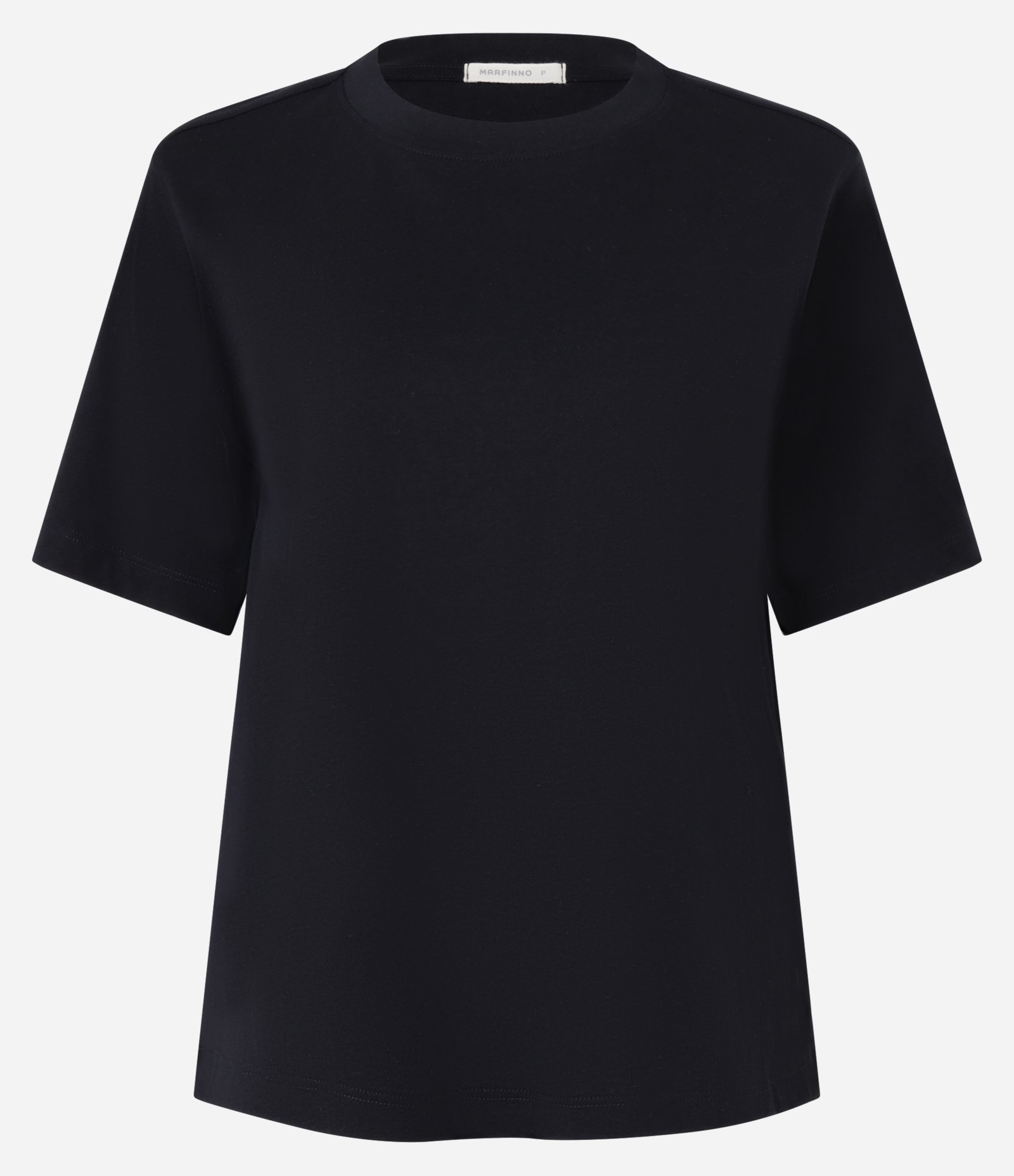 Blusa em Algodão com Gola Redonda Preto 5