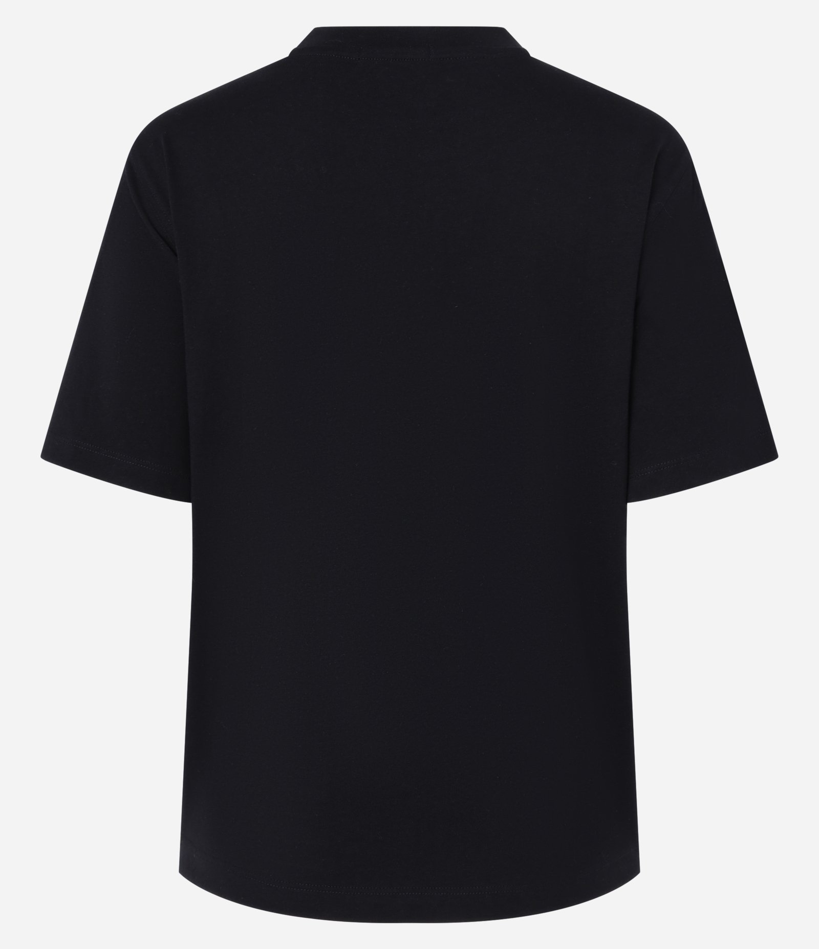 Blusa em Algodão com Gola Redonda Preto 6
