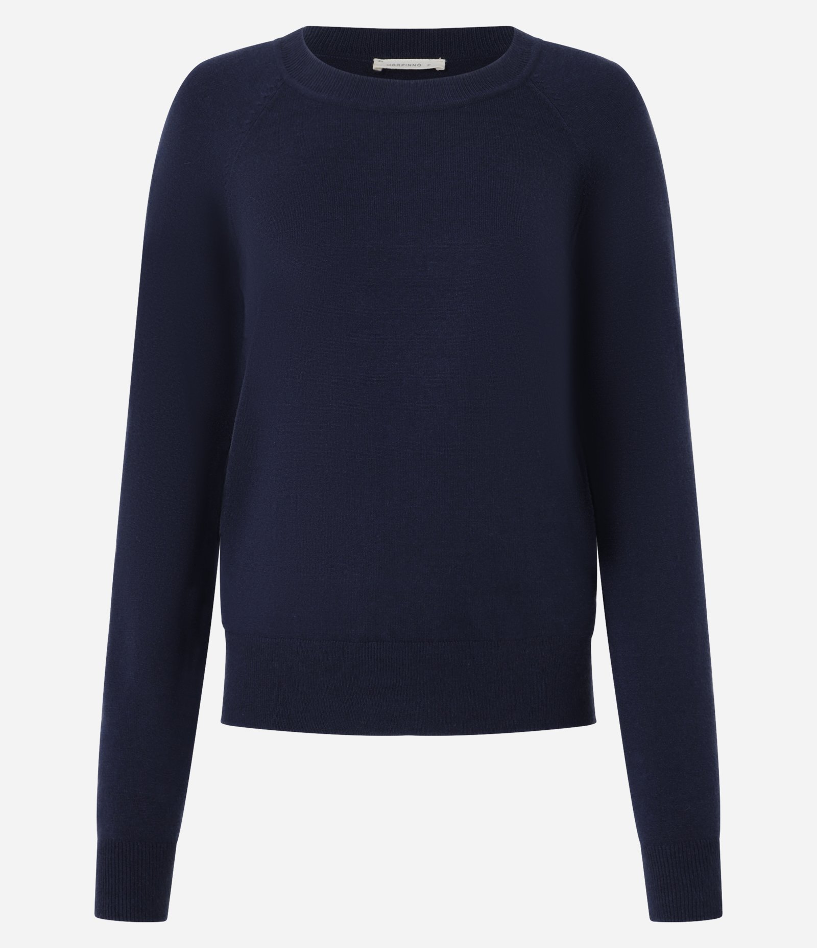 Suéter em Tricô com Gola Redonda Azul Escuro 5