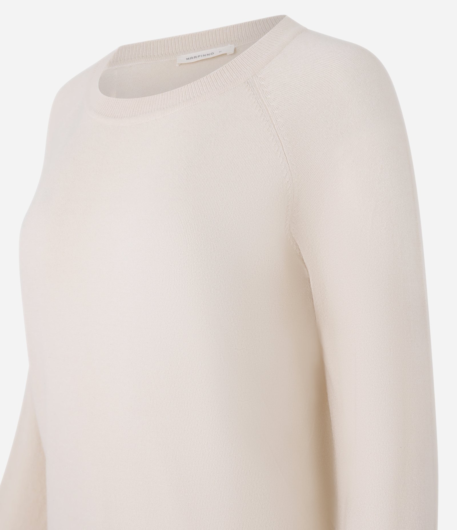 Suéter em Tricô com Gola Redonda Off White 6