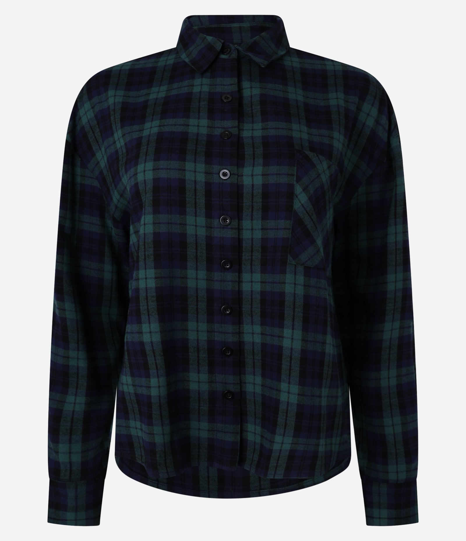 Camisa Oversized em Flanela Xadrez com Bolsinho Verde 4