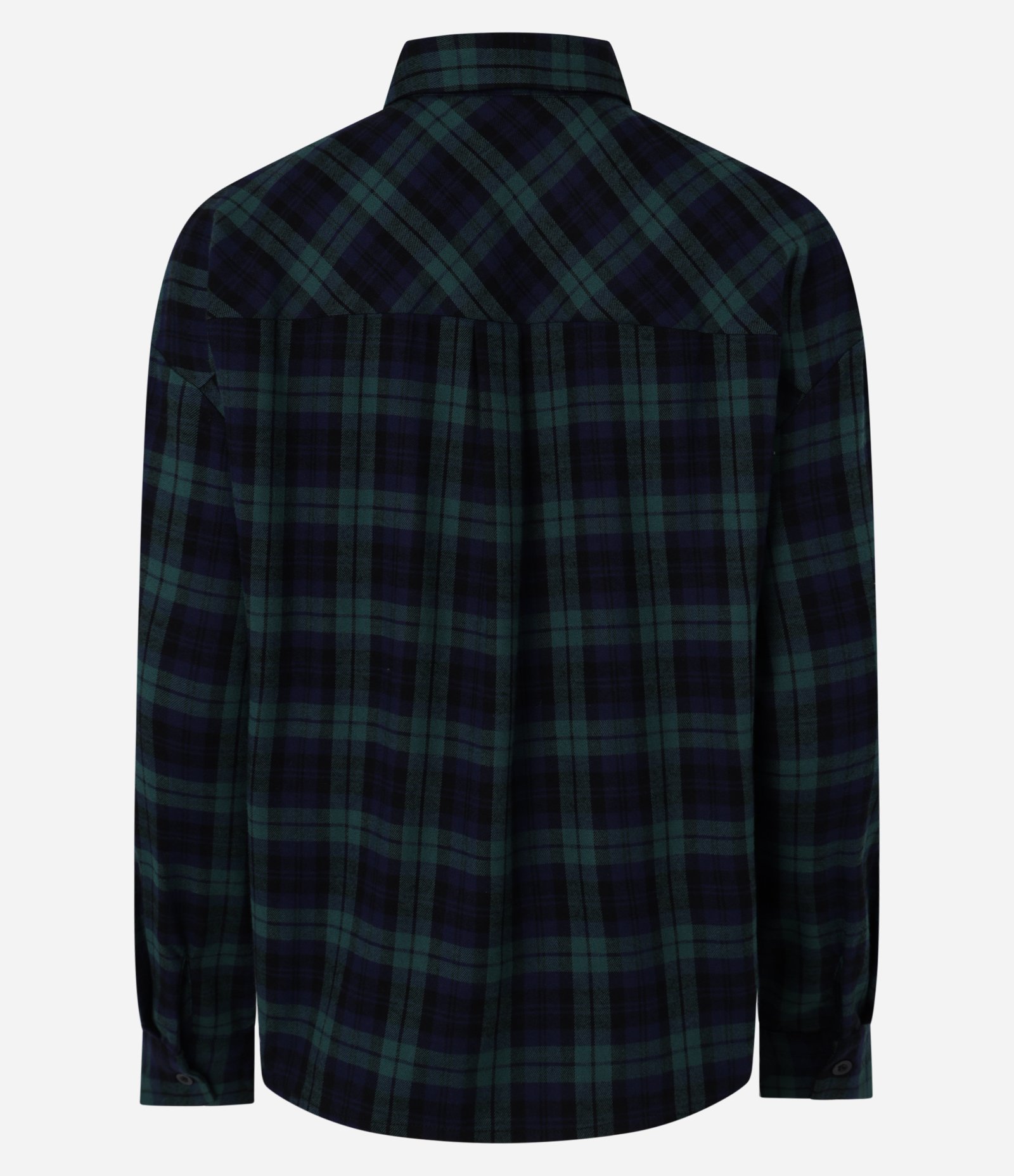 Camisa Oversized em Flanela Xadrez com Bolsinho Verde 5
