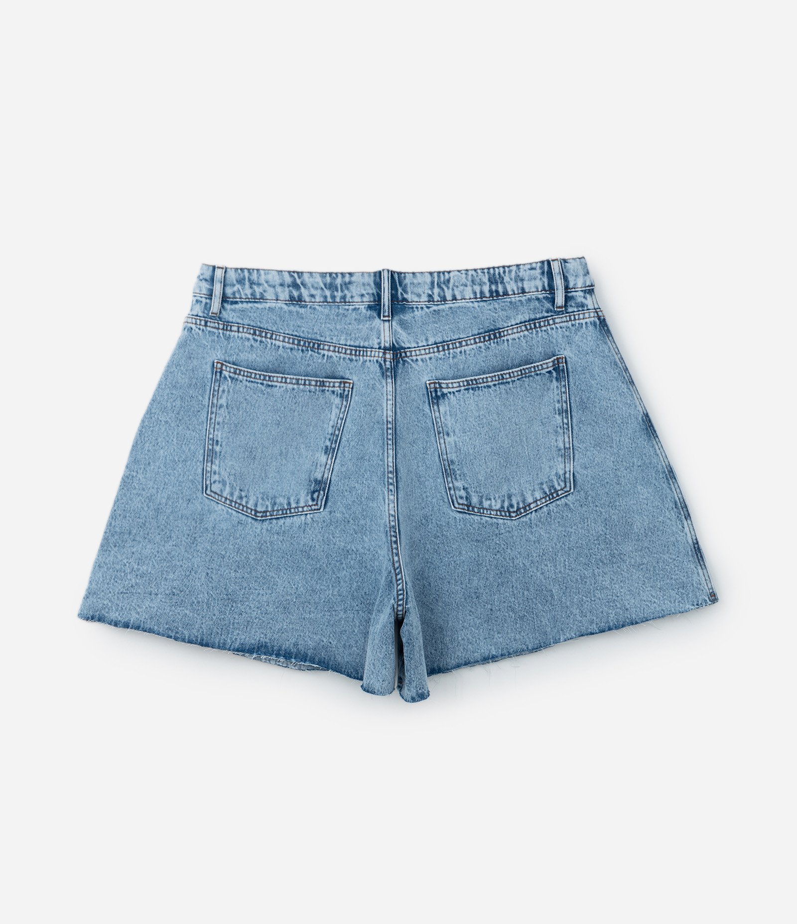 Short Evasê em Jeans com Barra a Fio Curve & Plus Size Azul 7