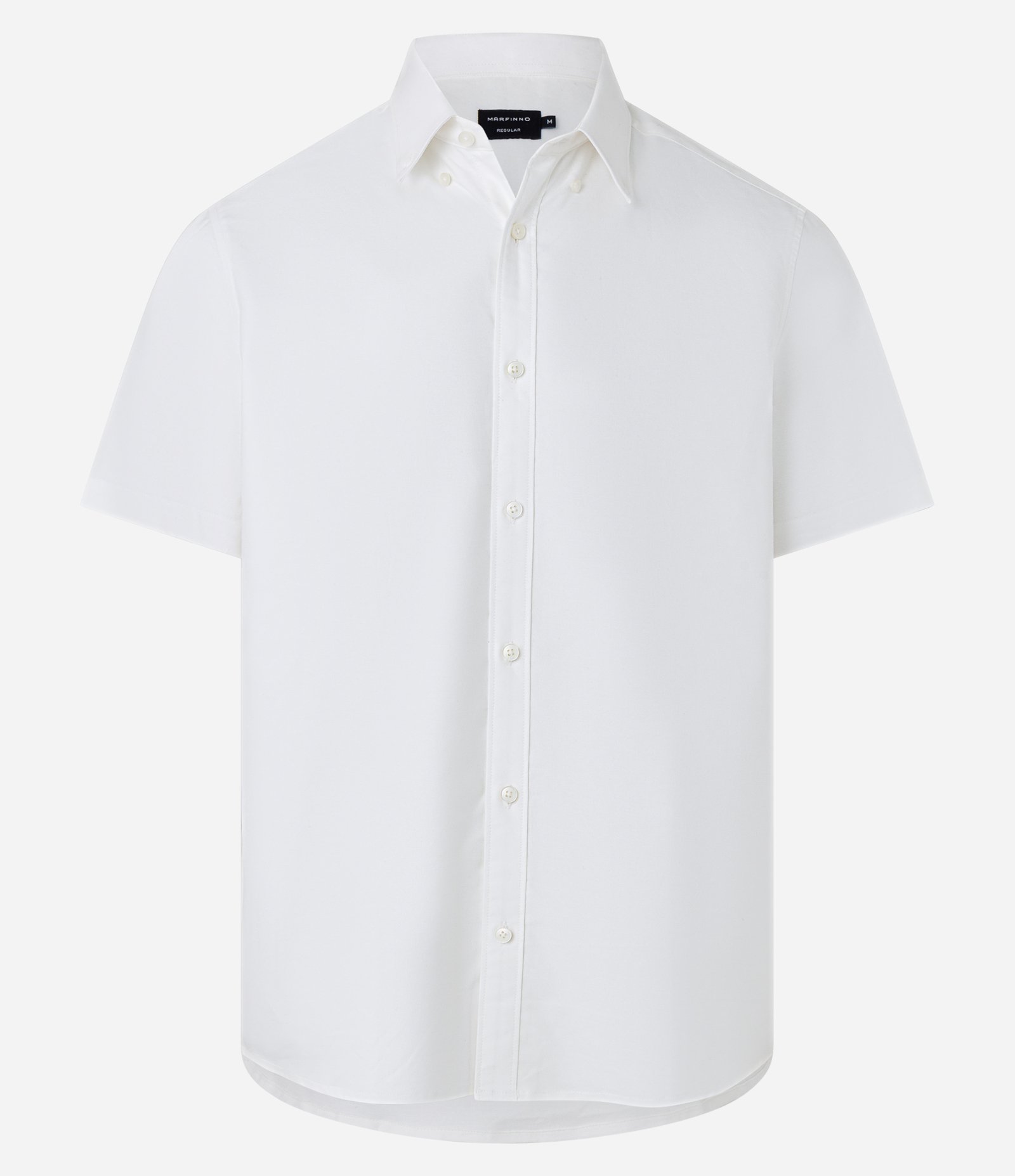 Camisa Comfort em Oxrford Gola com Lapela Branco 5