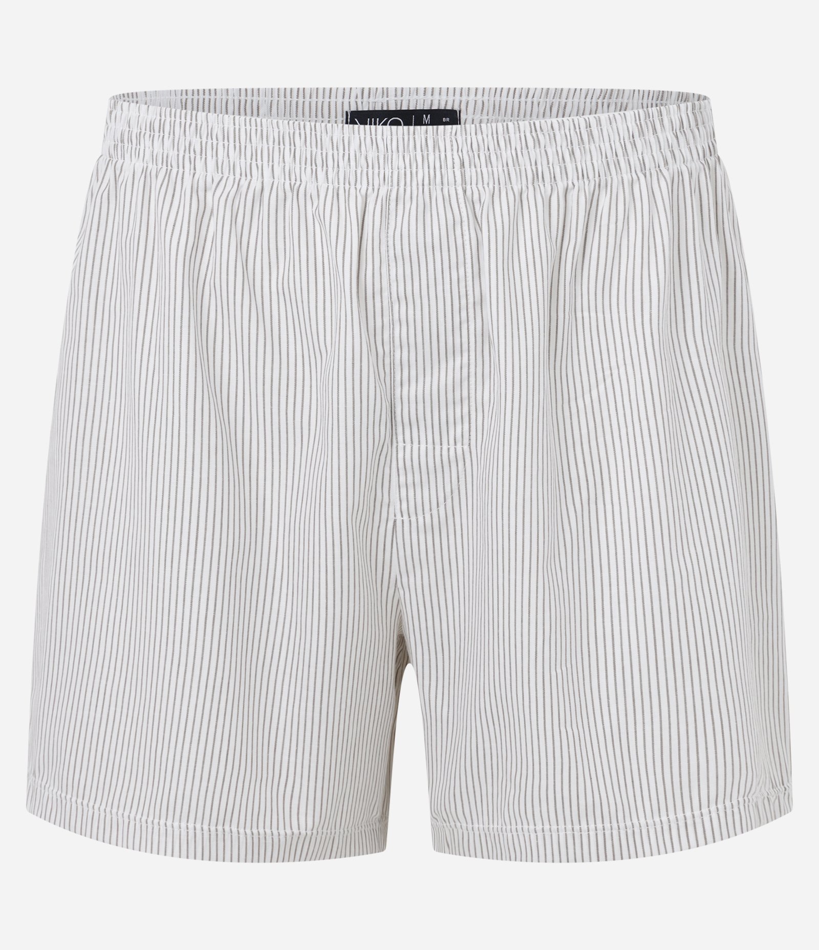Cueca Samba Canção em Algodão com Listras Finas Off White 1