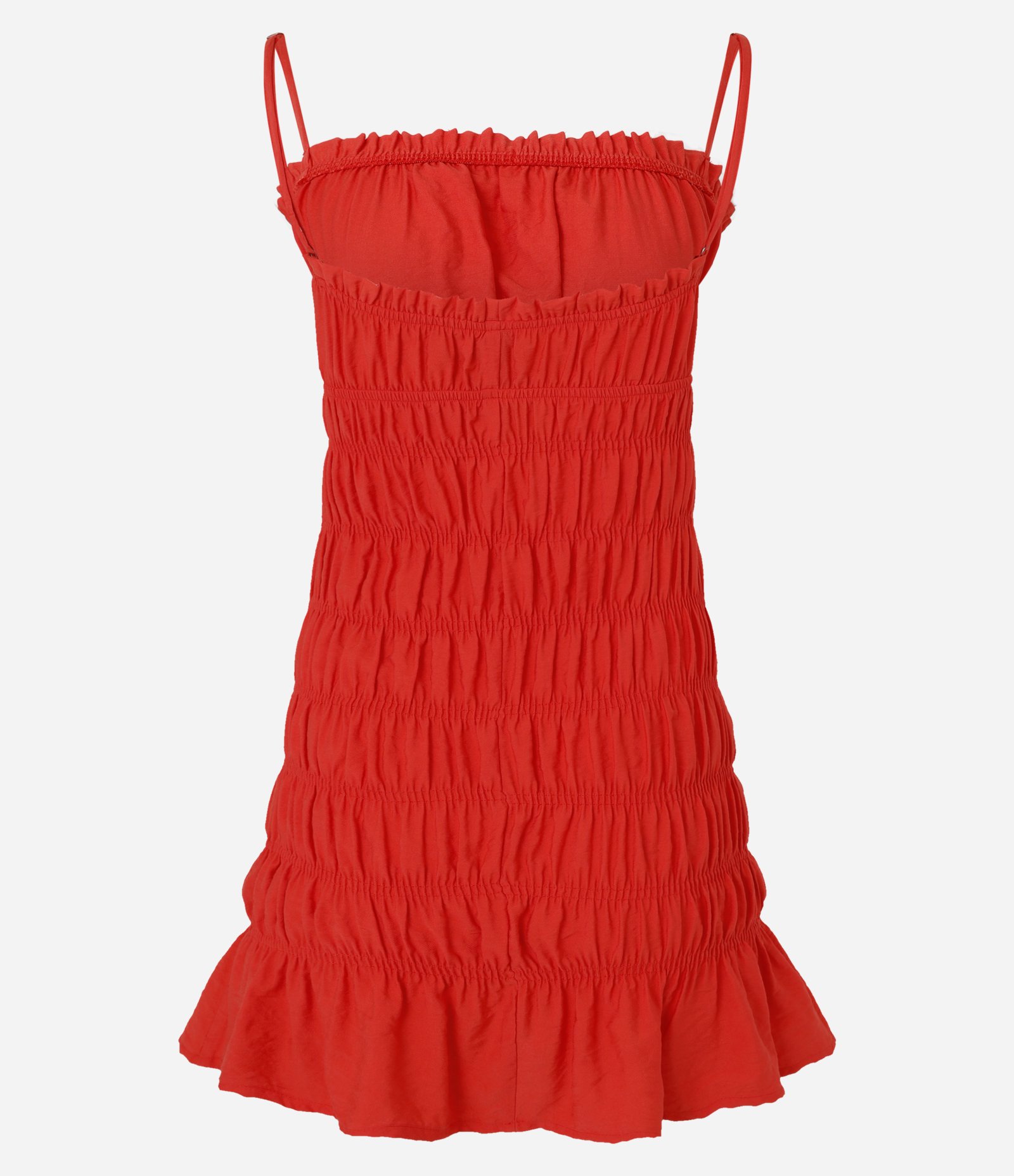 Vestido em Viscose com Detalhes Elásticos e Lacinho Vermelho 6