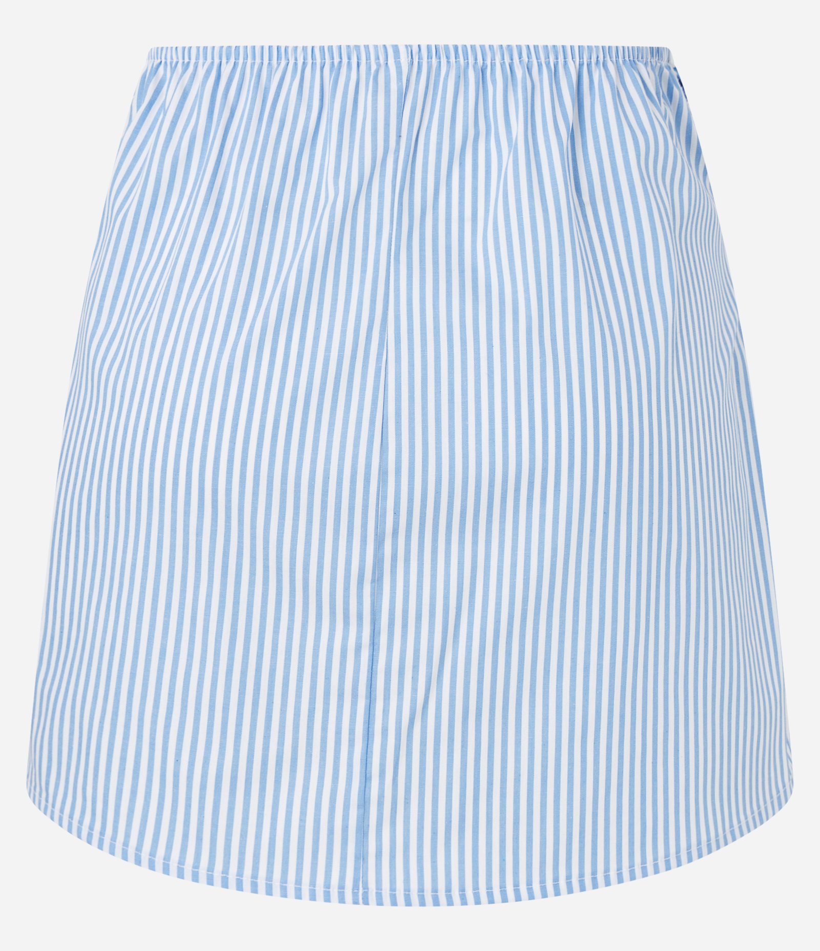 Saida de Praia Saia com Amarração na Lateral e Estampada com Listras Azul 5