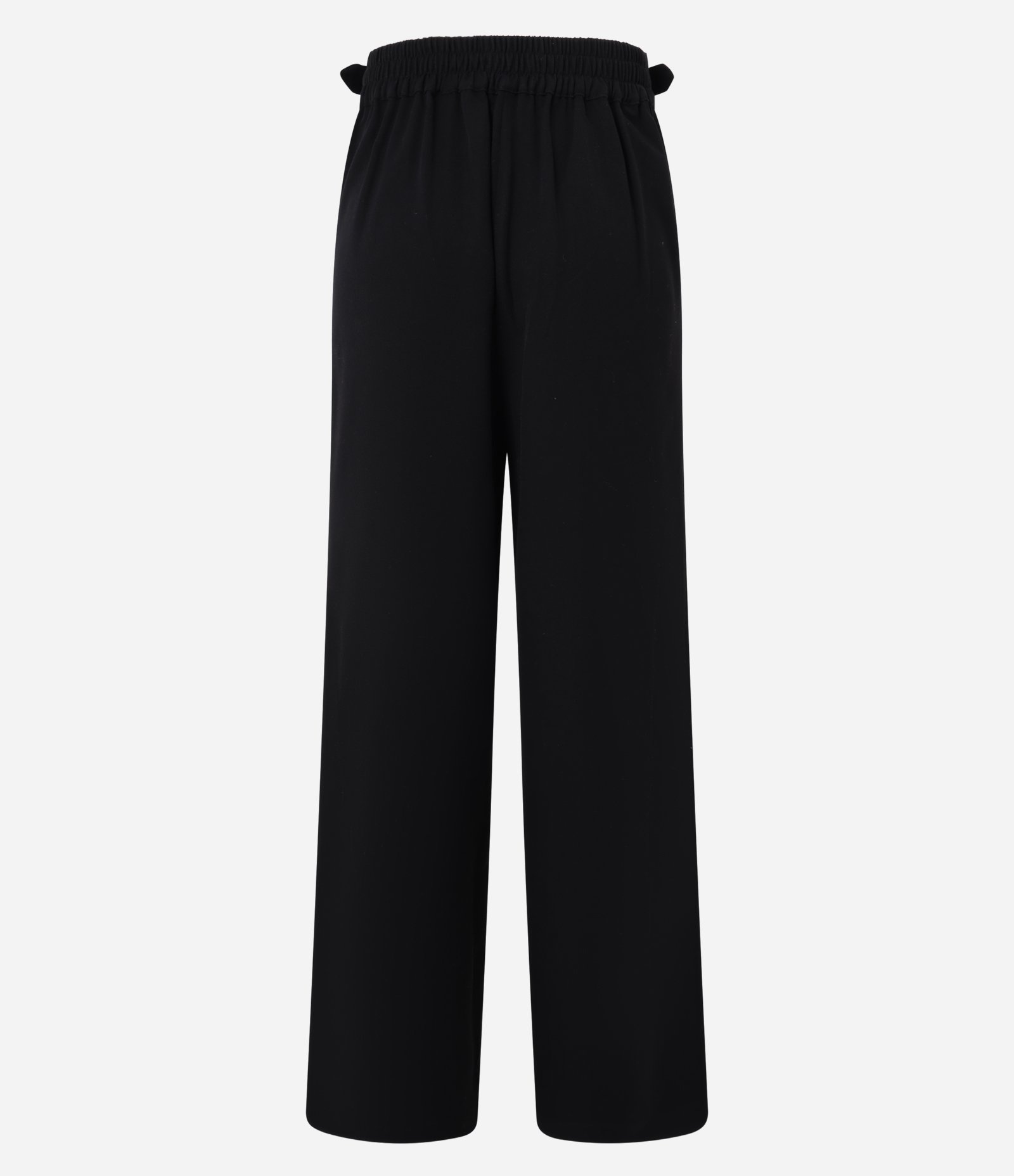 Calça Pantalona em Alfaiataria com Cós Cruzado e Fivela Preto 6