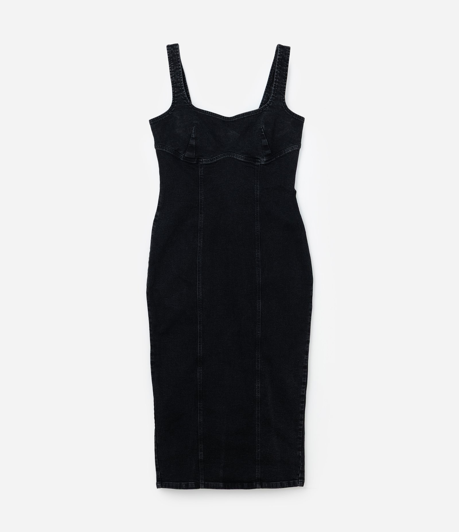 Vestido Midi em Jeans com Elastano Curve & Plus Size Preto 5