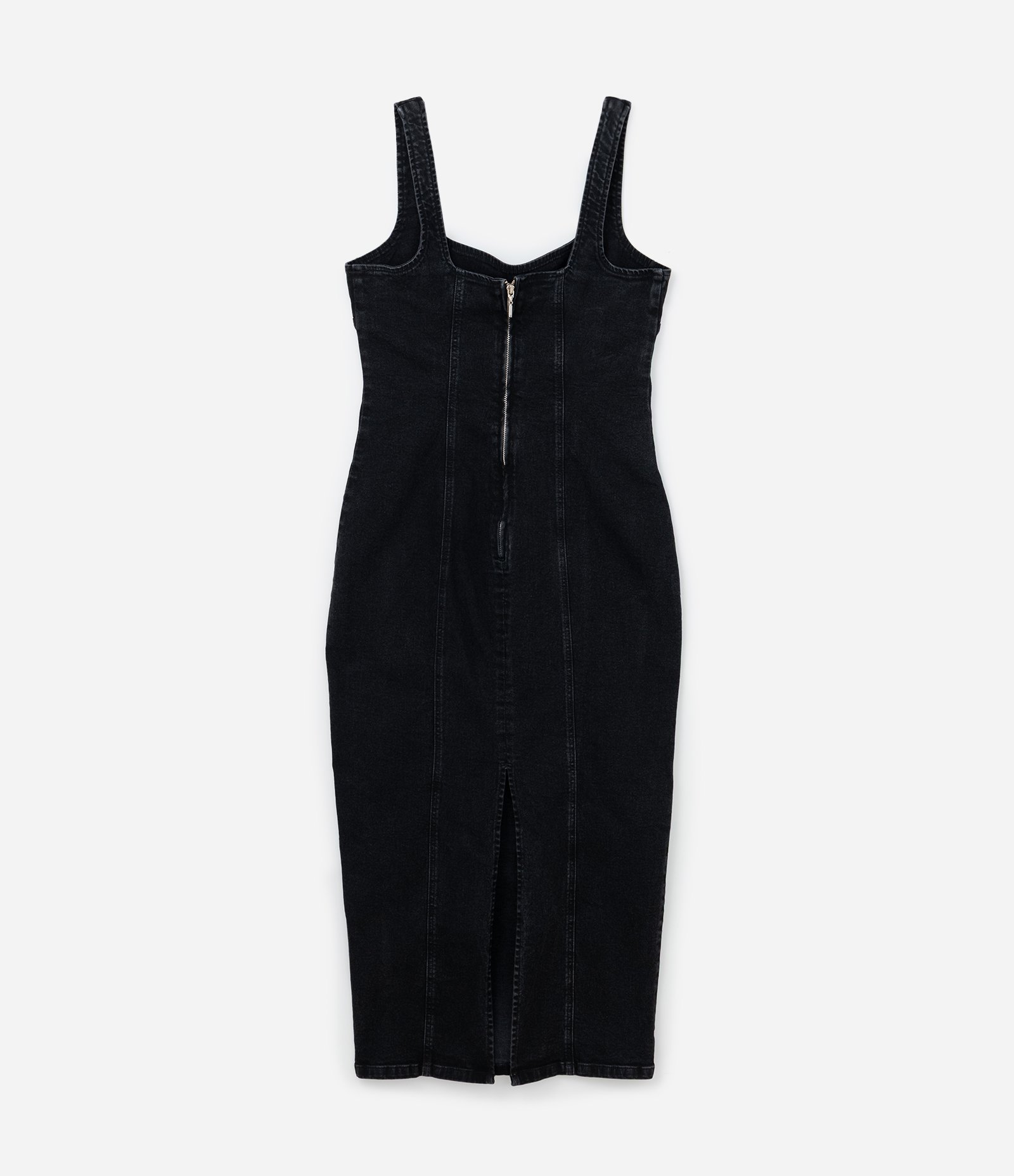 Vestido Midi em Jeans com Elastano Curve & Plus Size Preto 6