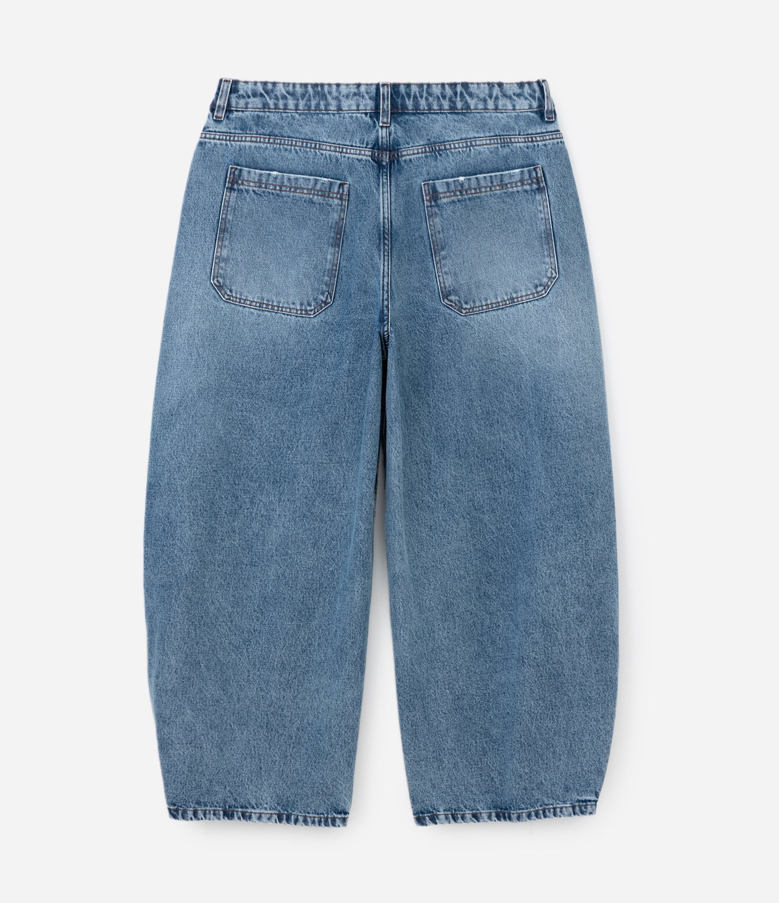 Calça Barrel em Jeans Curve & Plus Size Azul 6