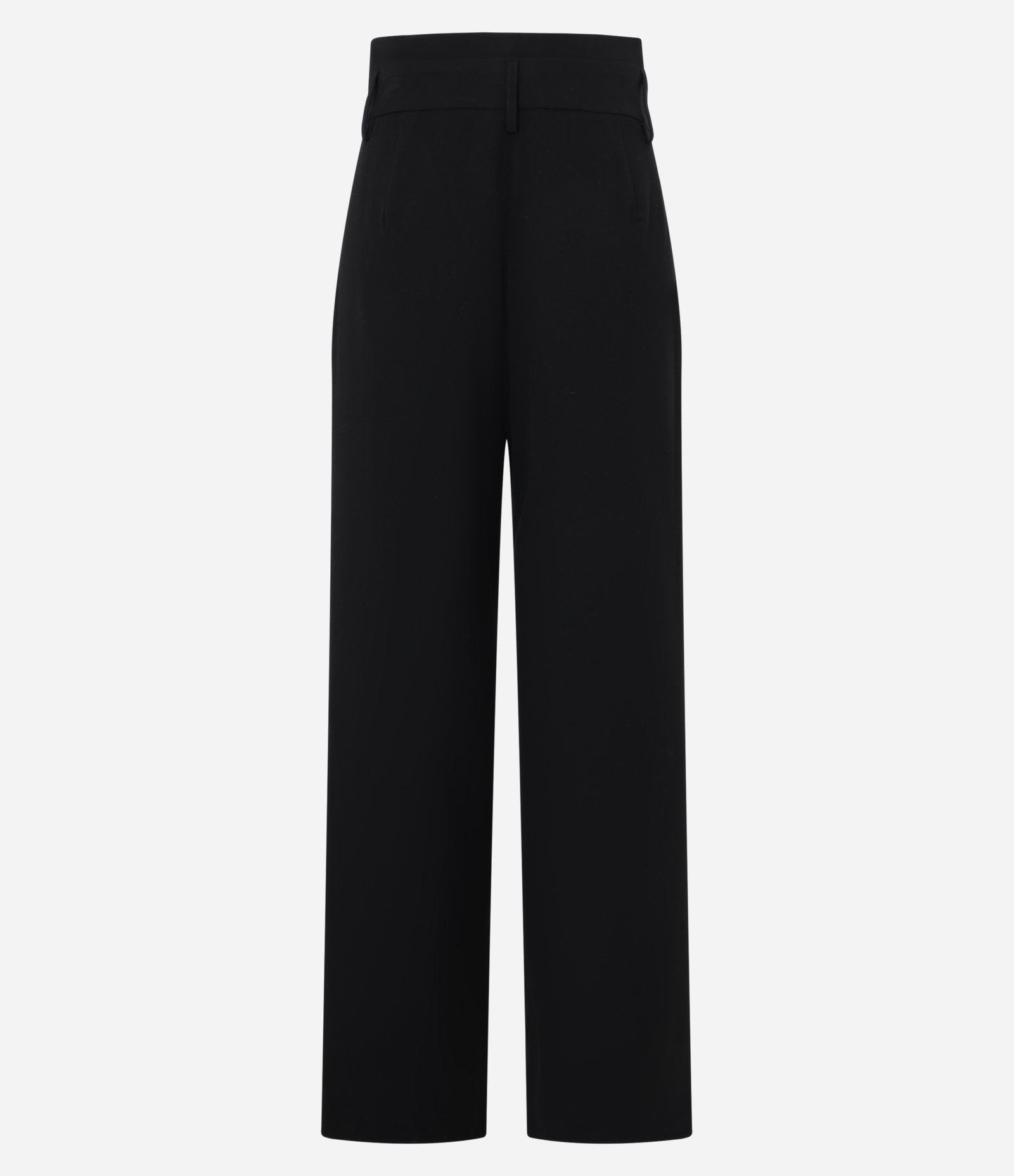 Calça Reta em Alfaiataria com Cós Alto e Meio Cinto Preto 6