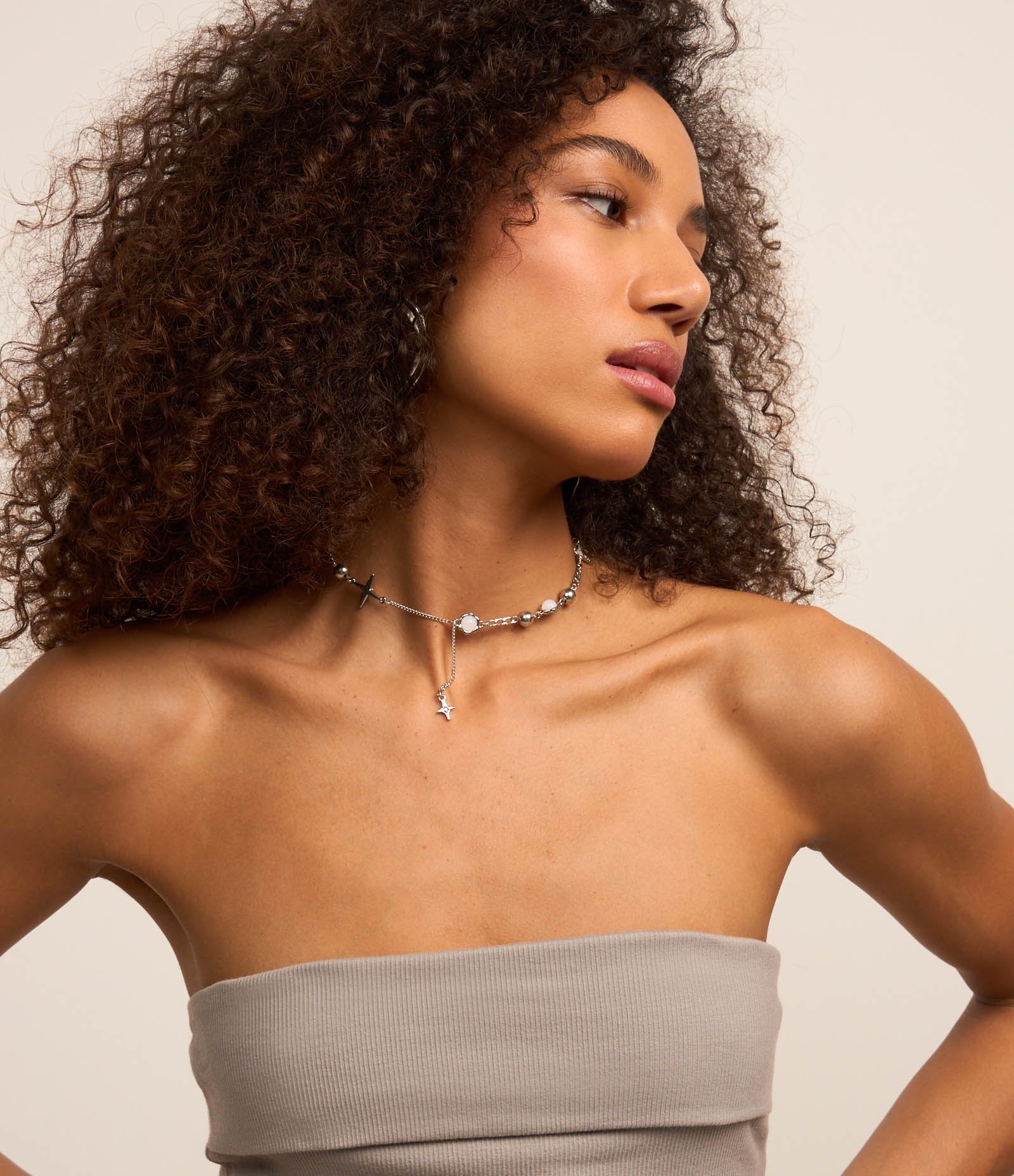 Top Tomara que Caia em Ribana com Texturas Cinza 3