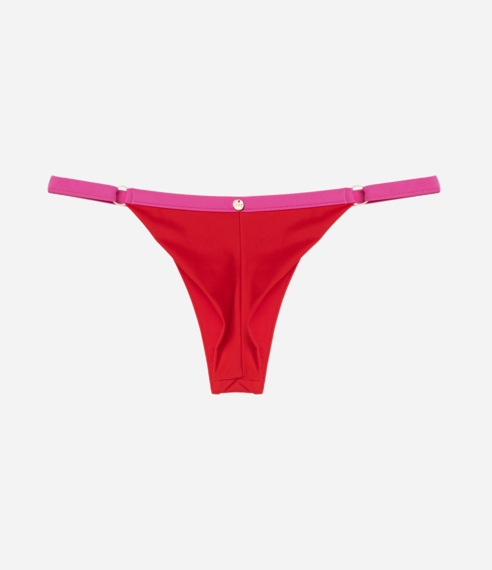 Biquíni Calcinha String com Viés Contrastante Vermelho/Rosa 6