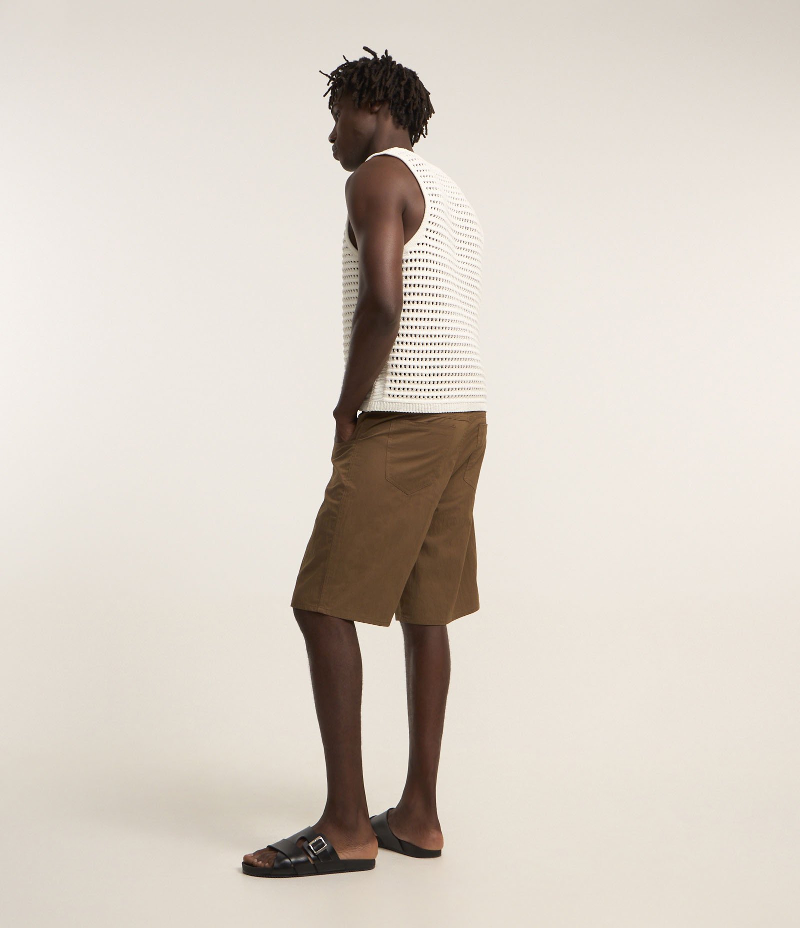 Regata em Tricô com Ponto Aberto Off White 4