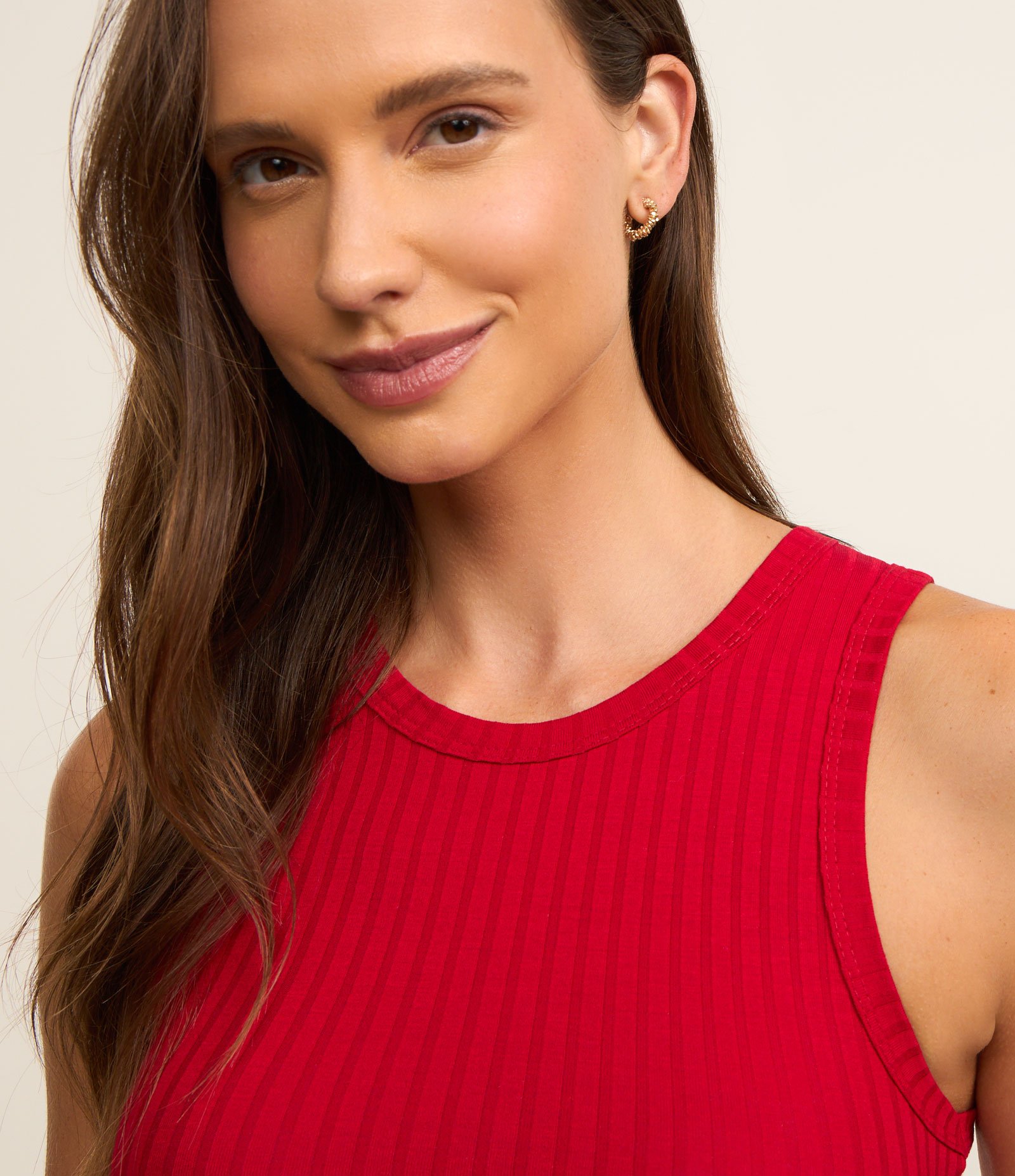 Pijama Short Doll em Ribana com Estampa Chapéu de Cowboy Vermelho/Branco 3