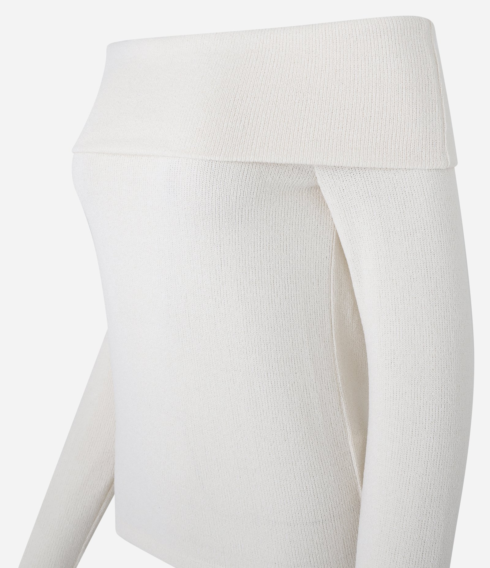 Blusa Texturizada com Decote Ombro a Ombro Bege 6