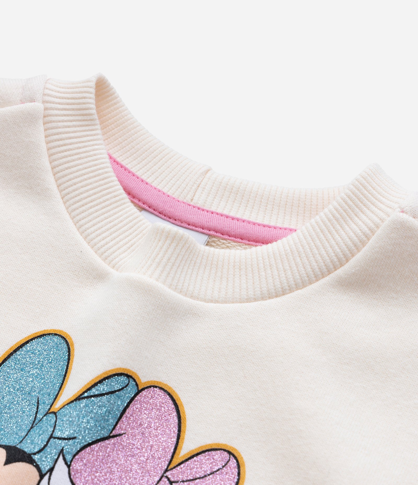Blusão Infantil com Estampa Minnie e Margarida - Tam 1 a 6 Anos Bege/Rosa/Azul 4