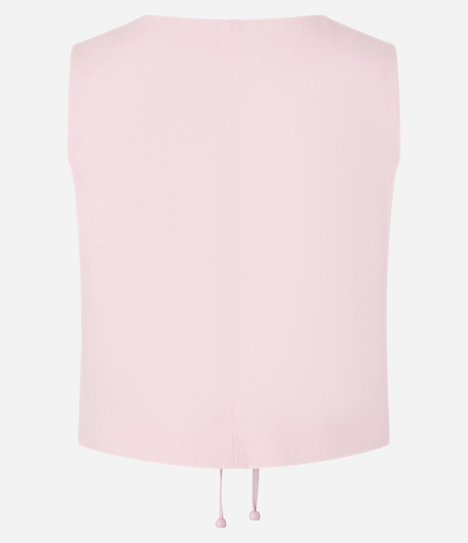 Colete em Viscolinho com Amarração em Laços Frontal Rosa 7