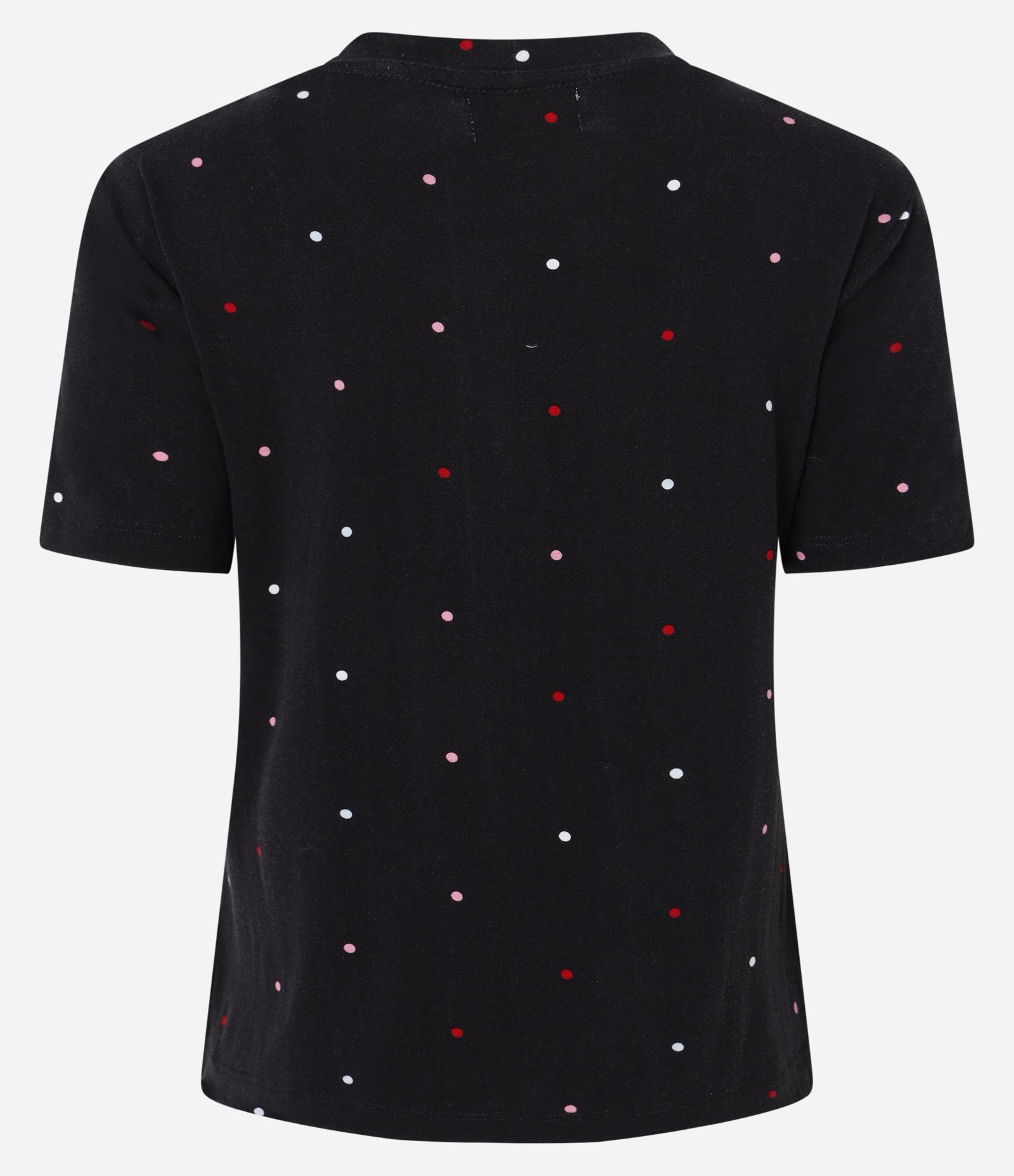 Blusa de Pijama Manga Curta em Viscose com Estampa de Poá Preto 6