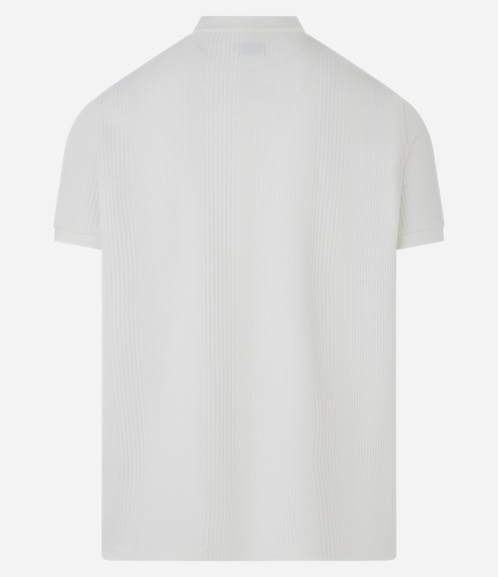 Camiseta Regular em Algodão com Textura Vertical Branco 7