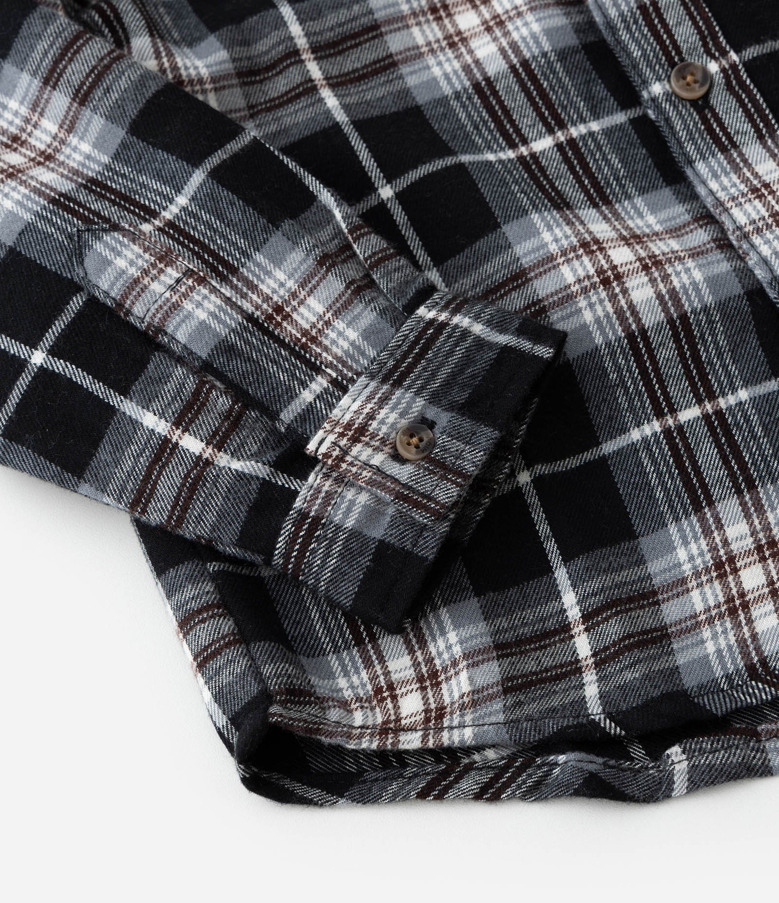 Camisa Infantil em Flanela com Estampa Xadrez - Tam 1 a 6 Anos Preto 6