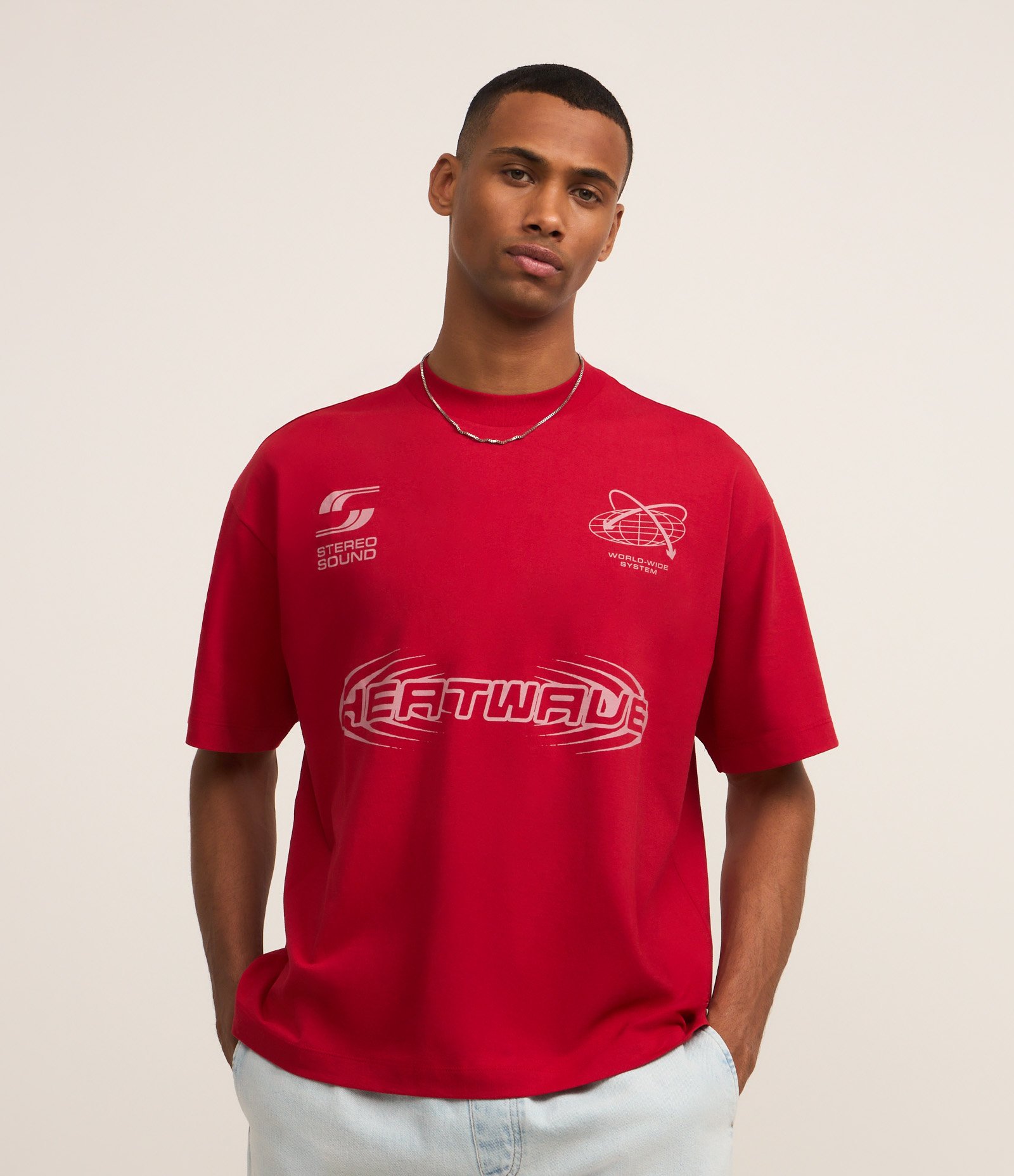 Camiseta Sportcore Overboxy com Estampa Heatwave Vermelho 1